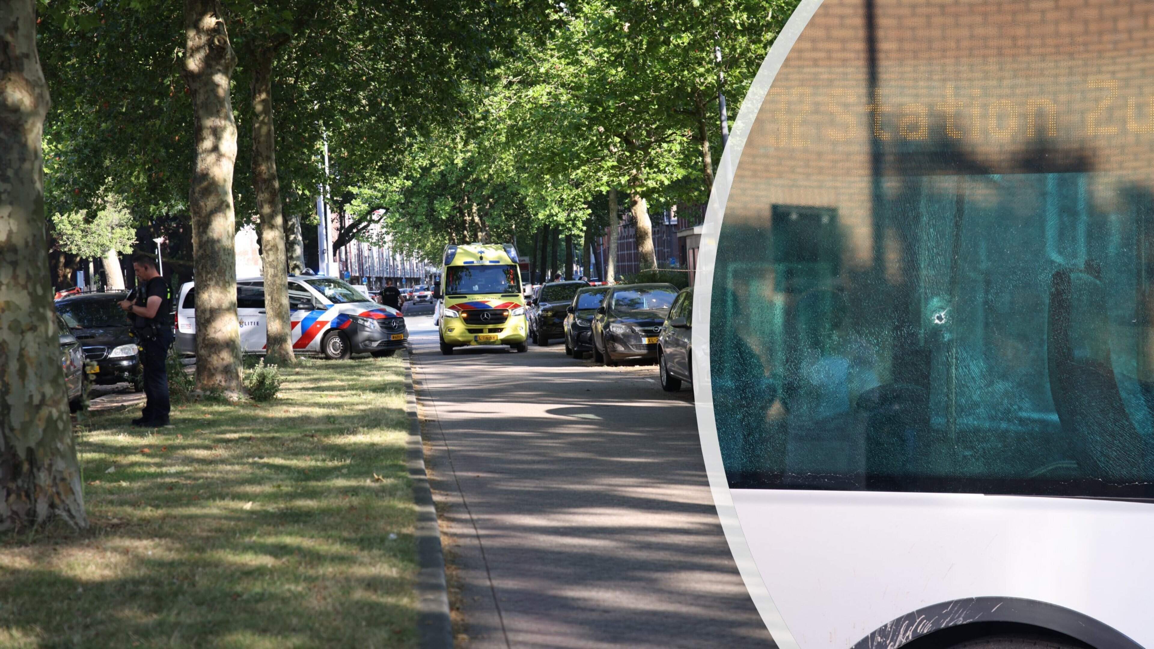 Kogel vliegt door ruit van stadsbus bij schietpartij in Rotterdam
