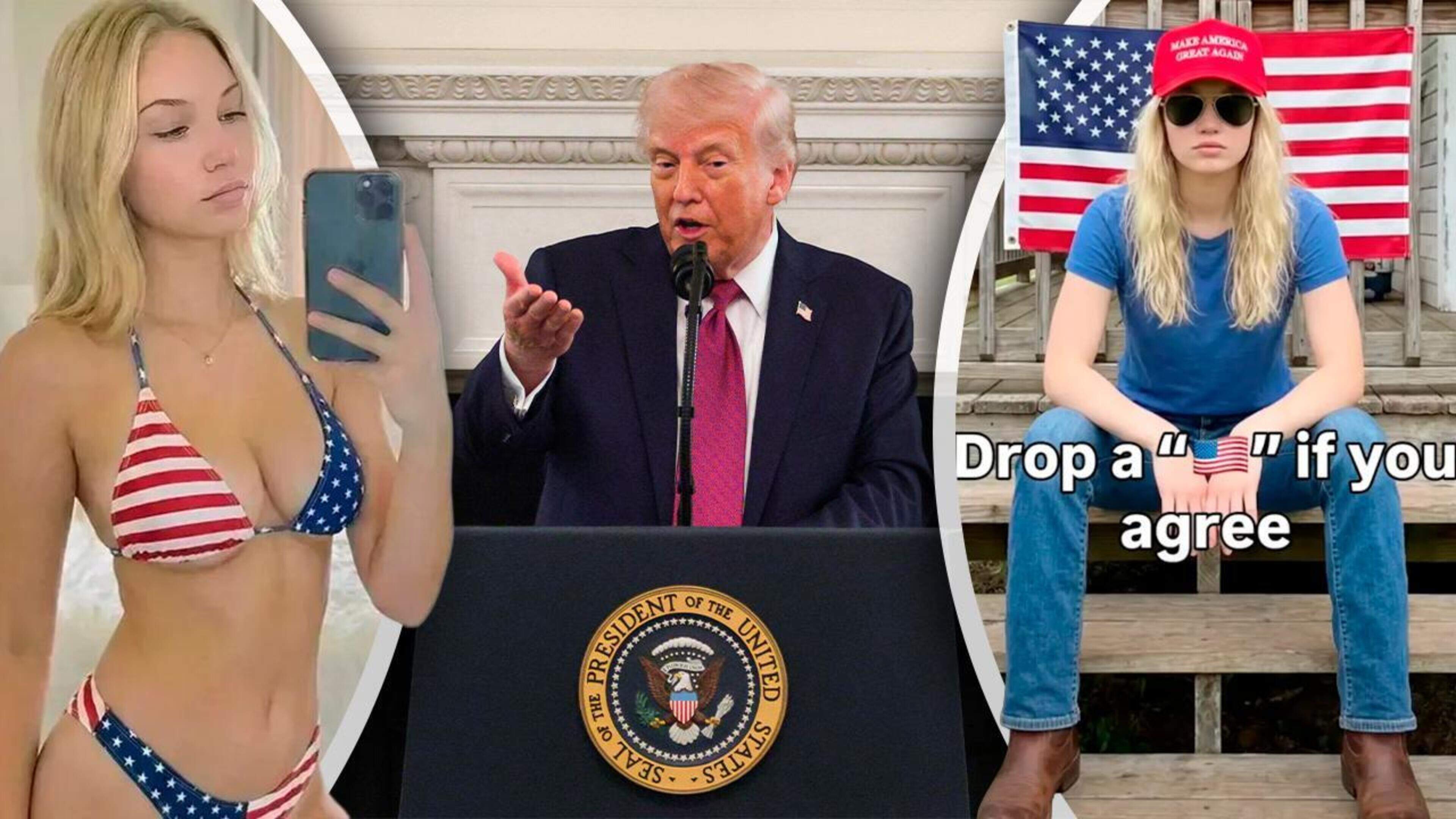 Model met pikante pro-Trump-foto’s blijkt AI-project van straatarme Indiase student: ’Het geld stroomde binnen’