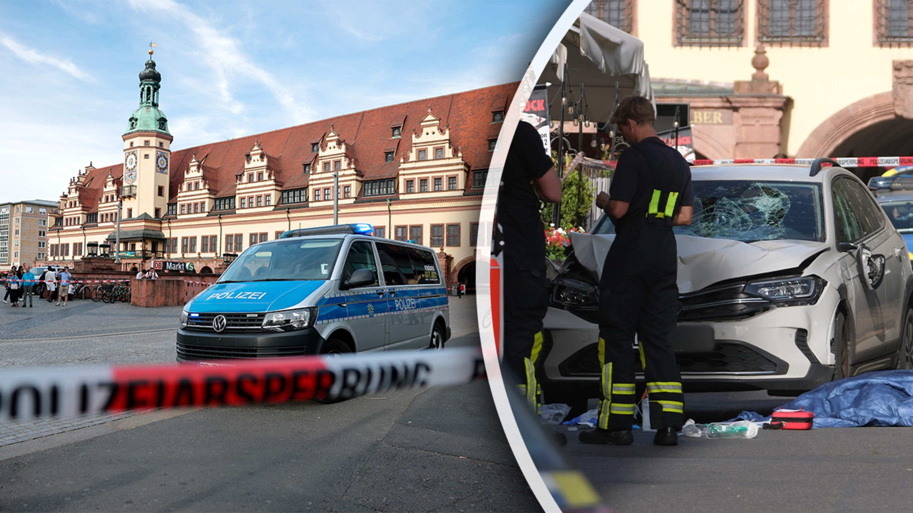 Auto rijdt in op groep mensen in Leipzig: twee doden en zeker 20 gewonden, verdachte (33) opgepakt