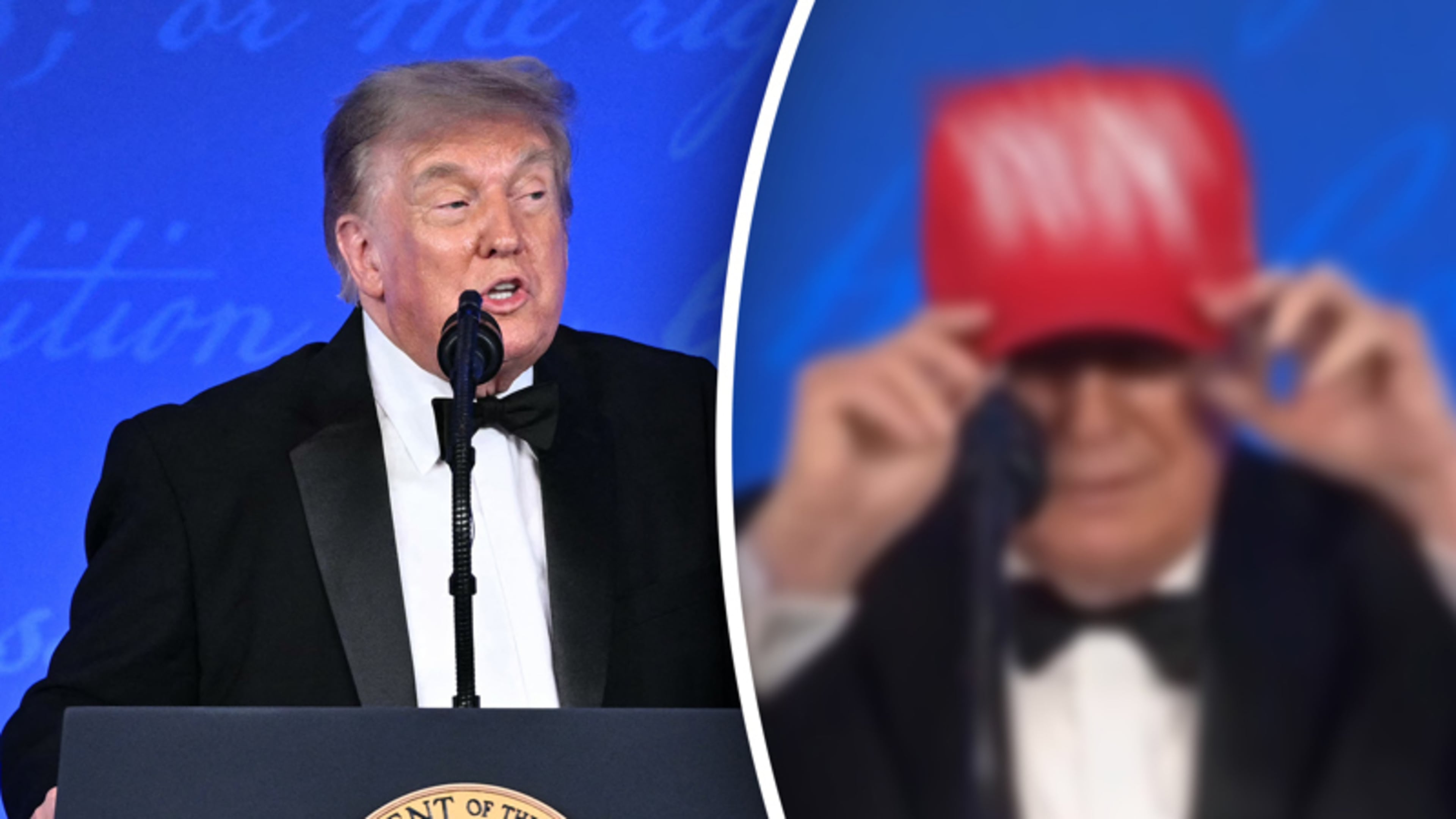 Trump grapt over nieuwe termijn als president en zet opmerkelijke pet op