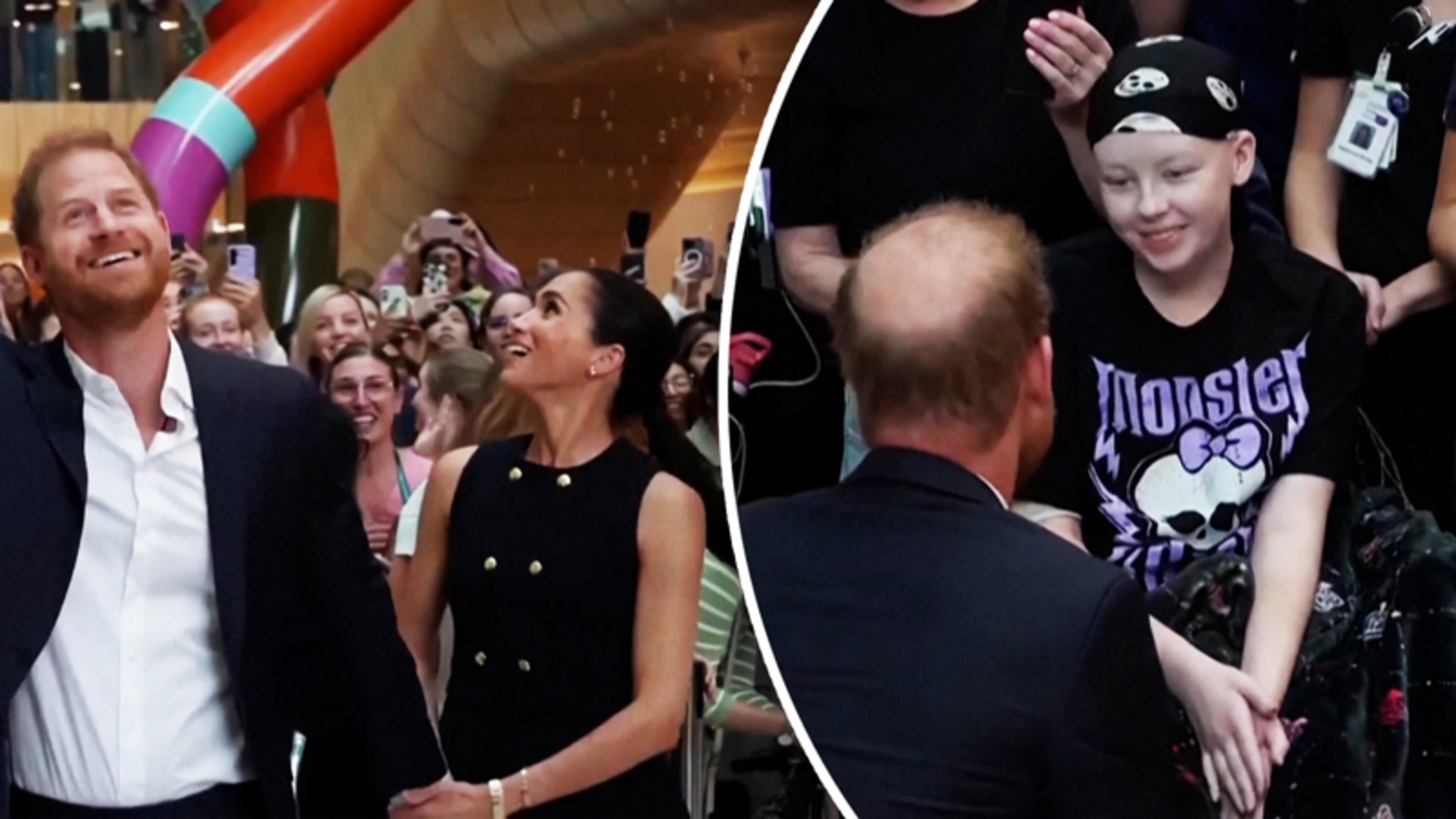 Prins Harry en Meghan brengen bezoek aan kinderen in ziekenhuis