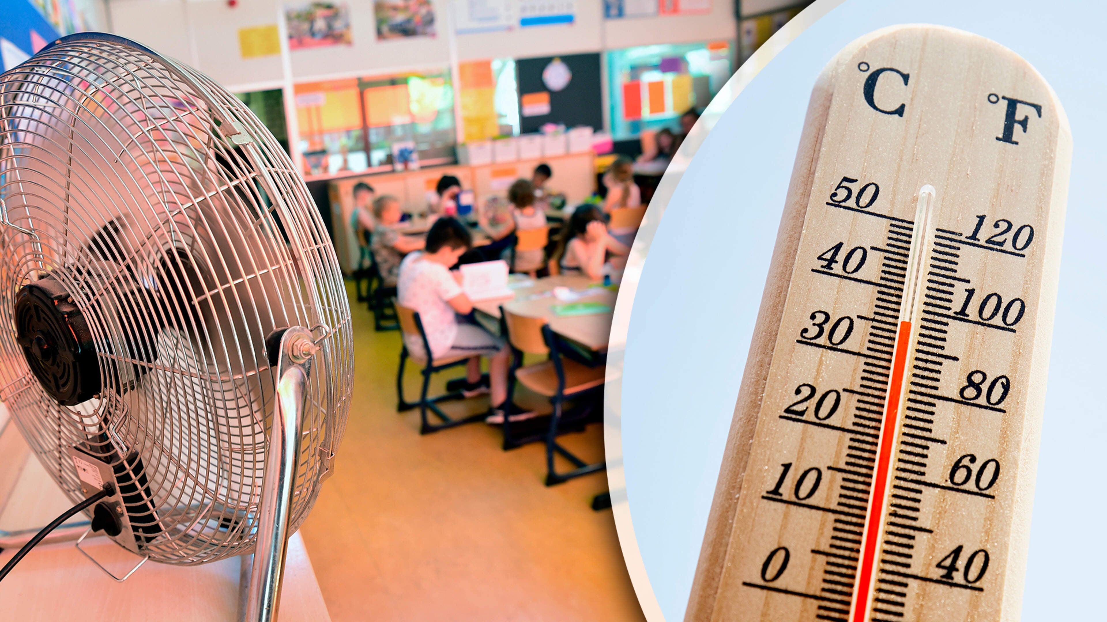 Kamer boos over bloedhete klaslokalen: ’Kinderen kunnen zo niet leren’