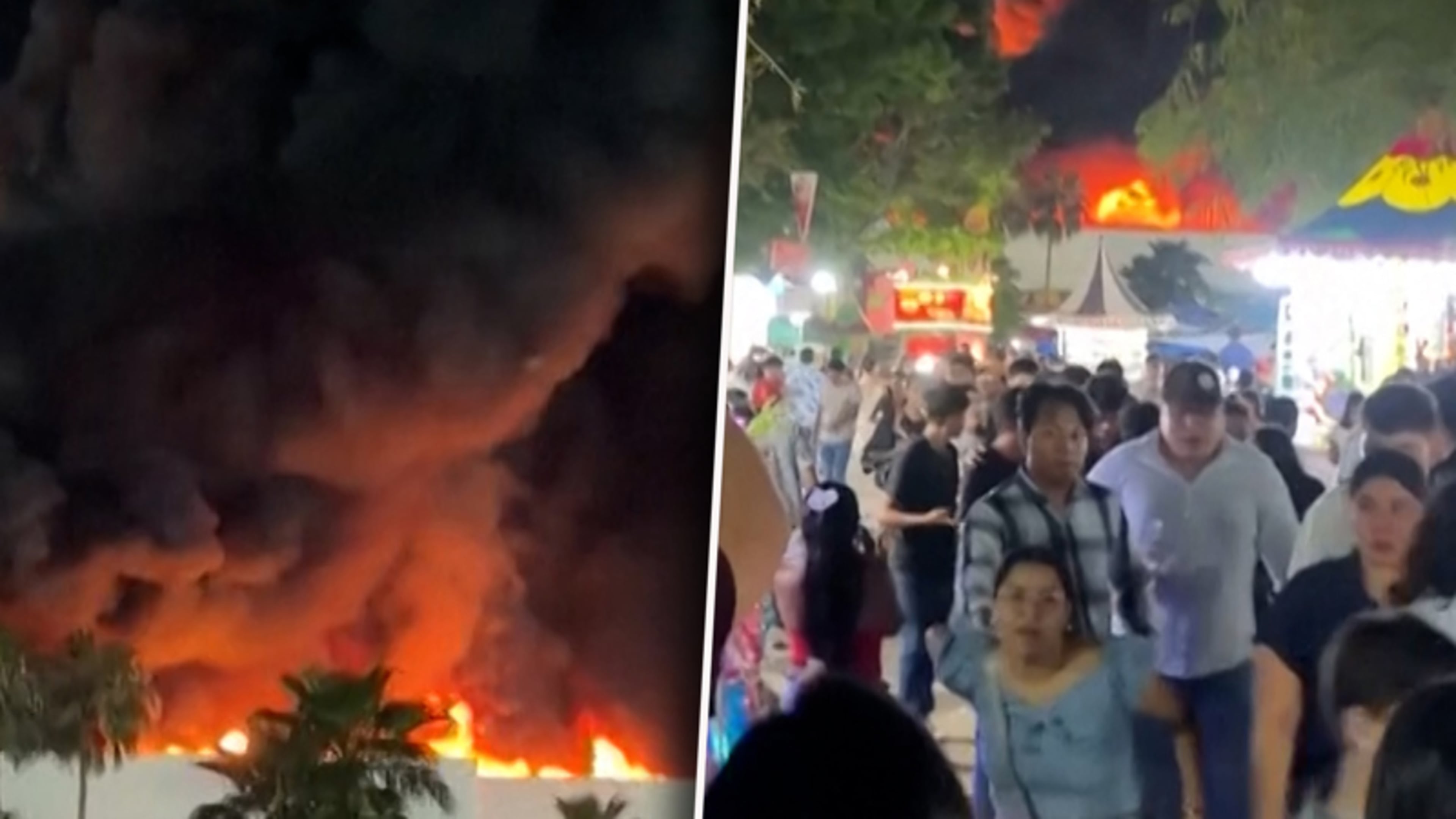 Gigantische brand eist vijf levens op Mexicaanse kermis