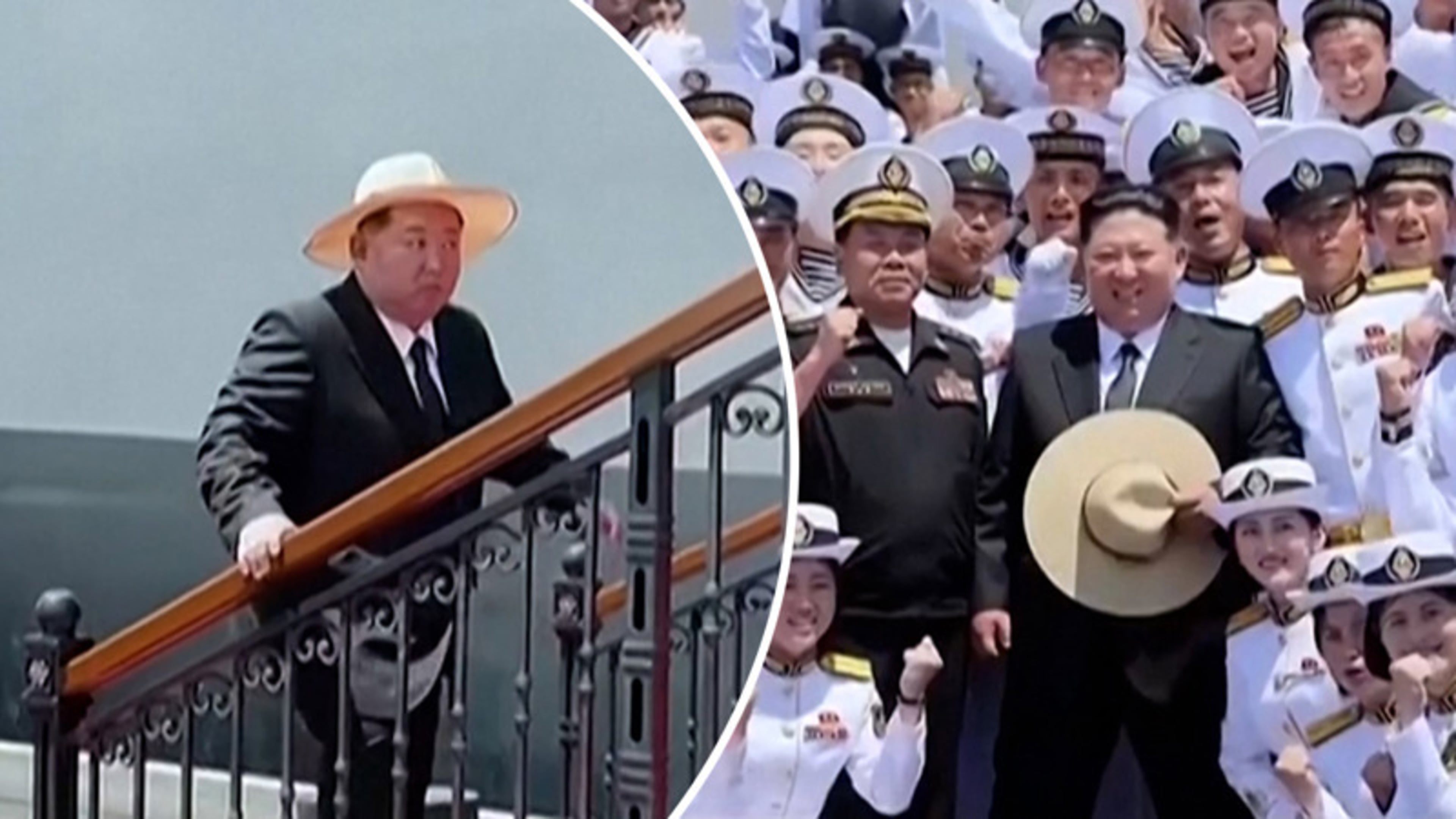 Kim Jong-un kiest voor zomerse outfit bij aankondiging oorlogsschepen