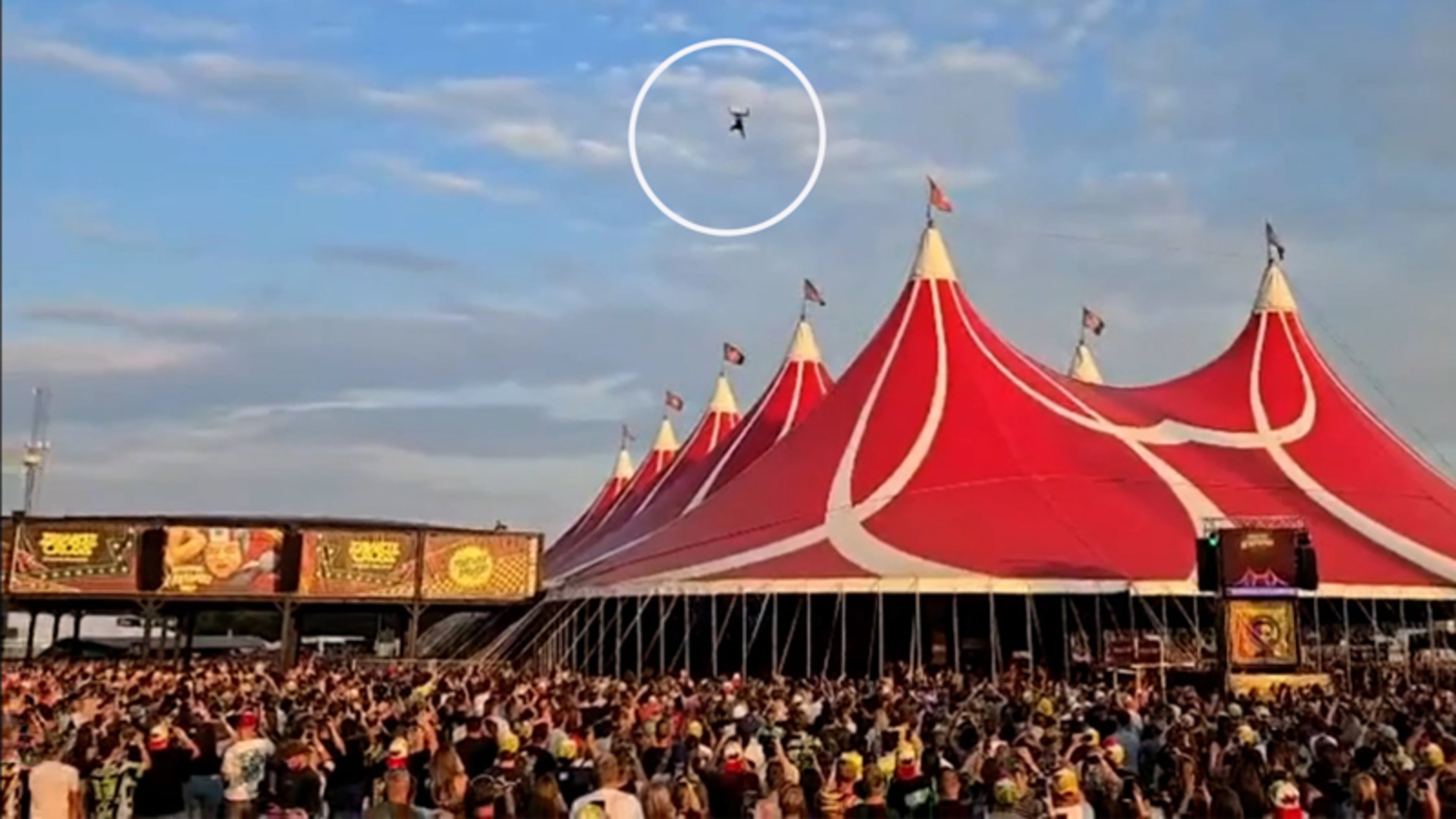 Mislukte actie met stuntman uit katapult op Zwarte Cross gefilmd