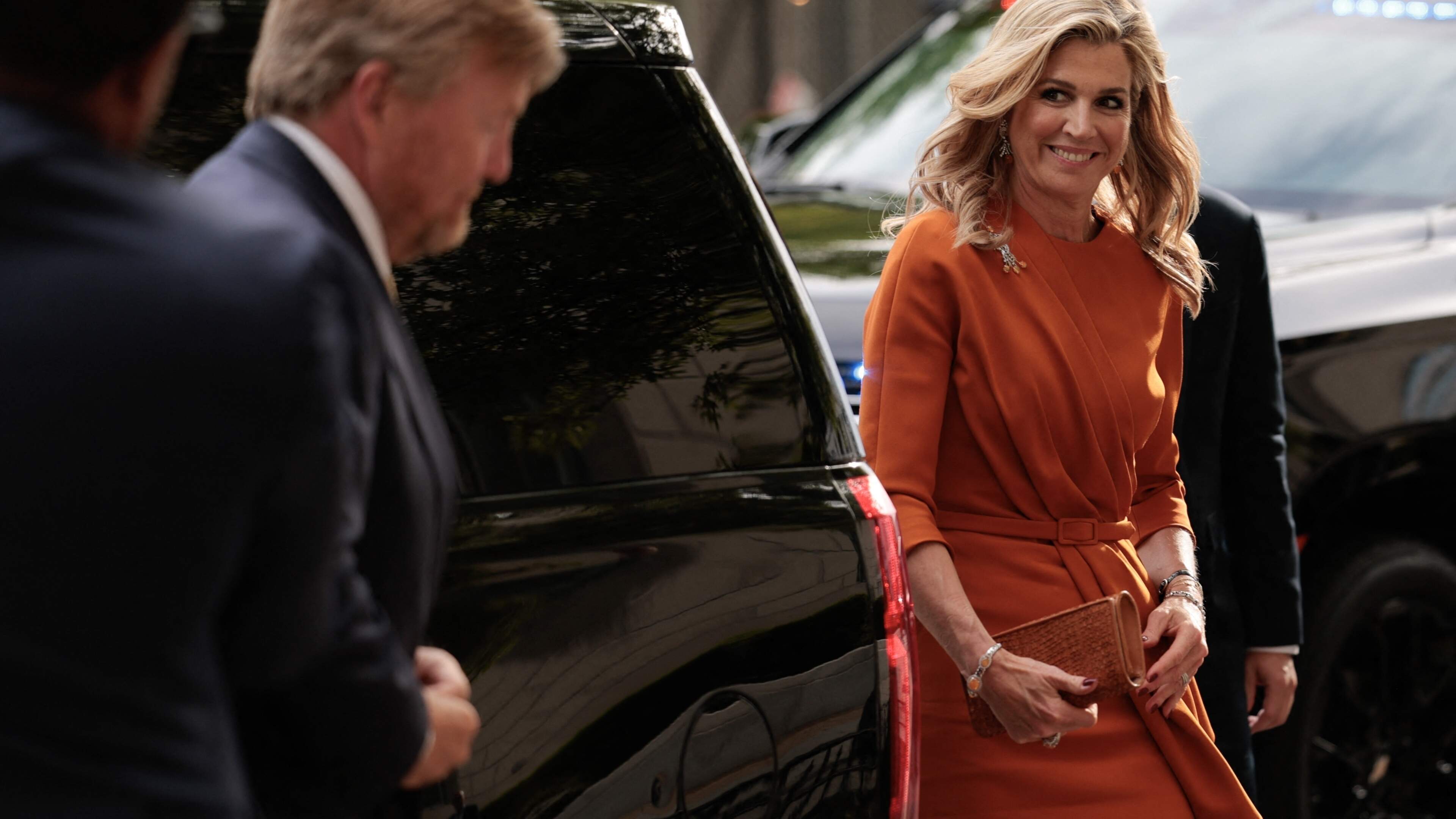 ’Koningin Máxima maakt van het Trump-diner een oranje boven-momentje’