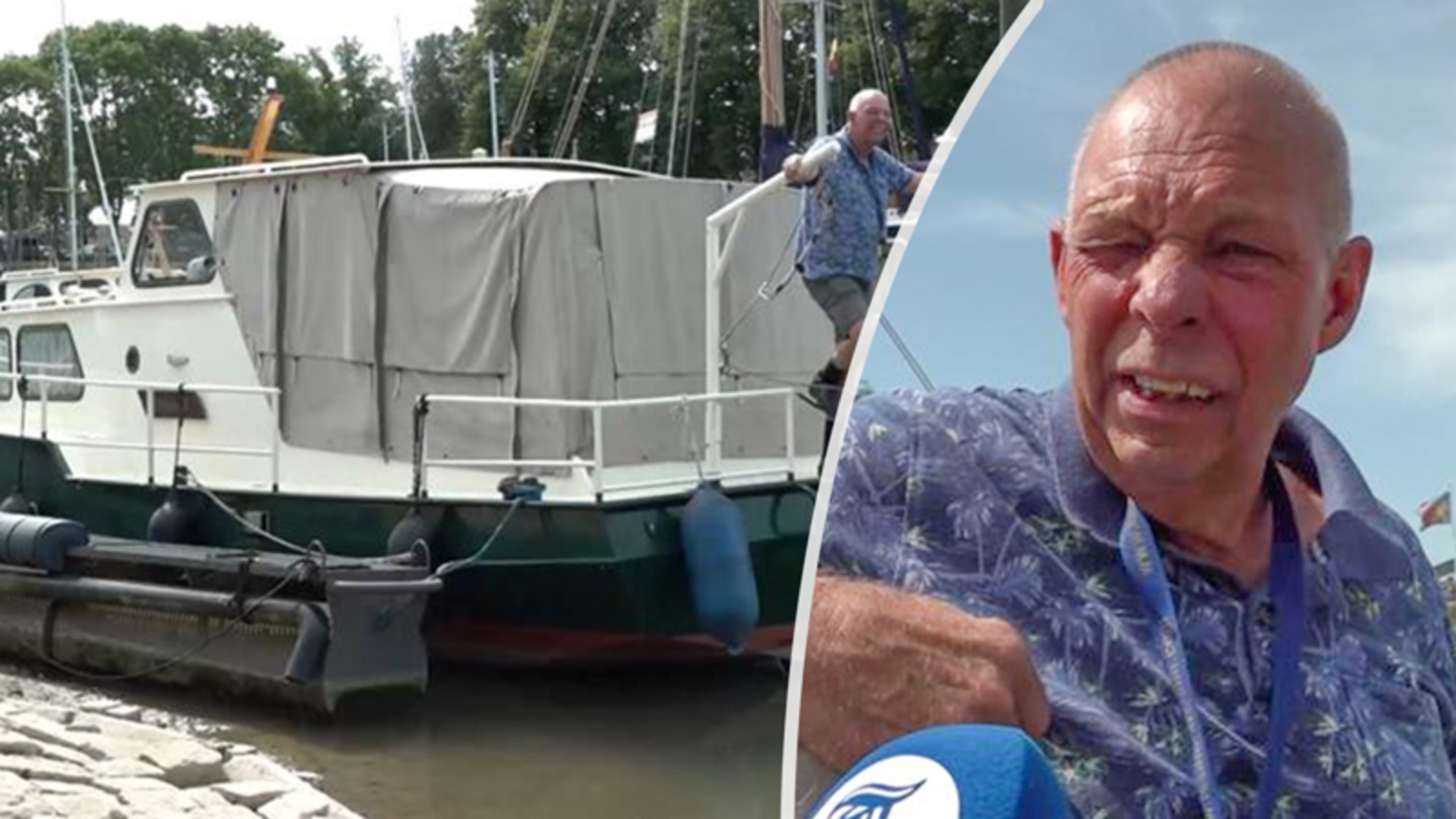 Kurkdroog weer problematisch voor plezierjachten: 'Ik lig vast!'