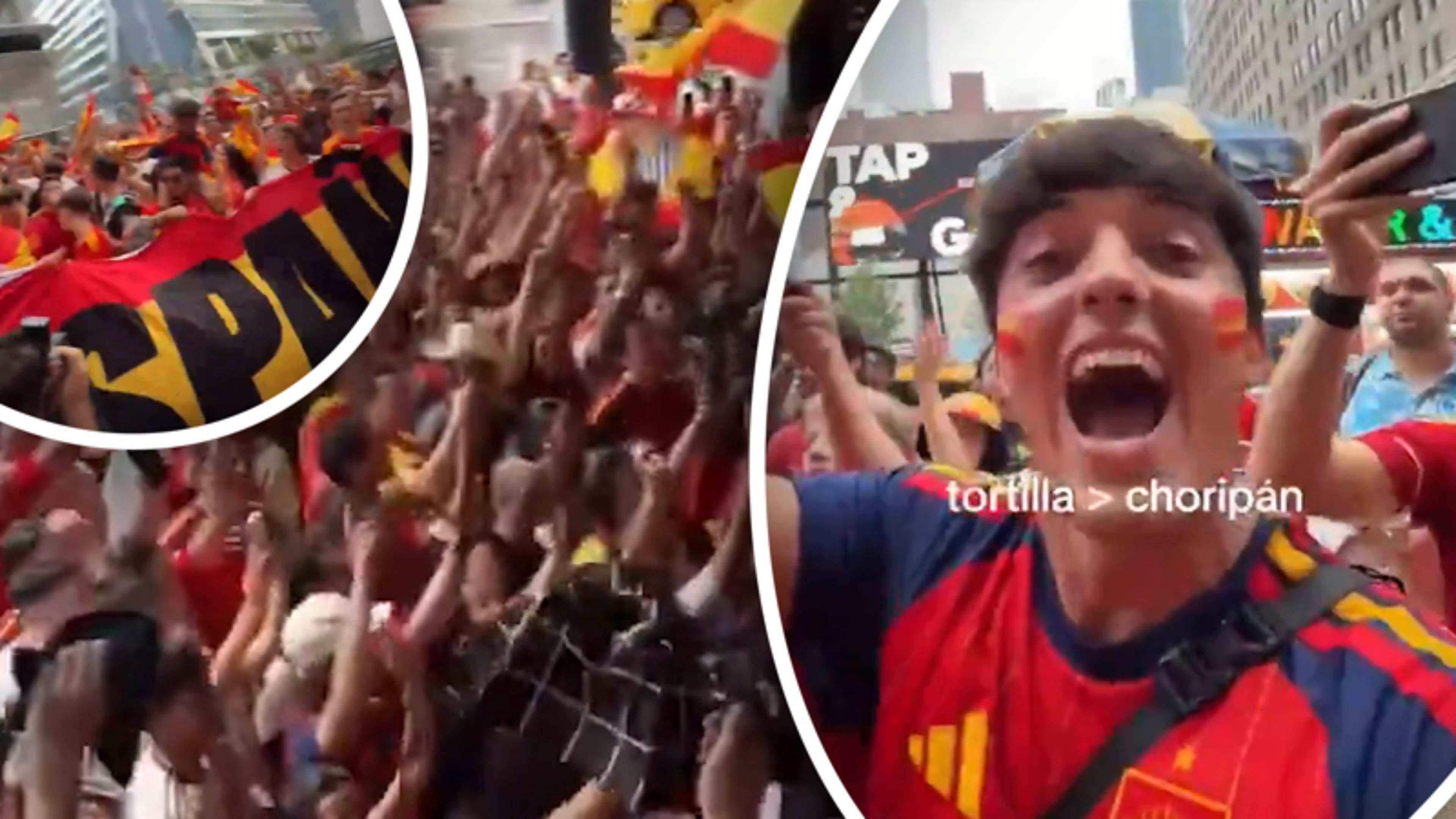 Spaanse fans dansen en zingen er op los in aanloop naar WK-finale