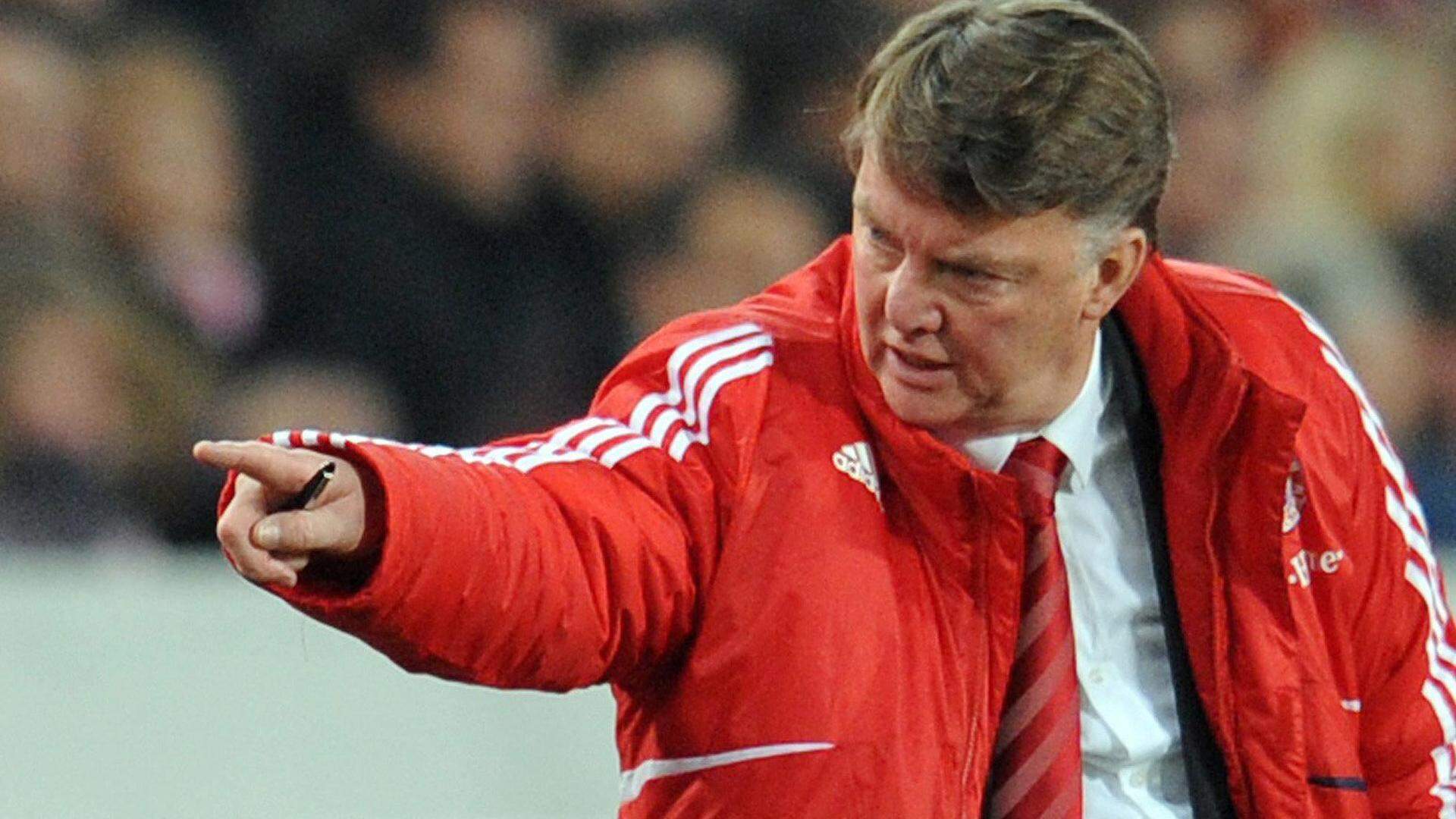Louis van Gaal in zijn tijd bij Bayern.