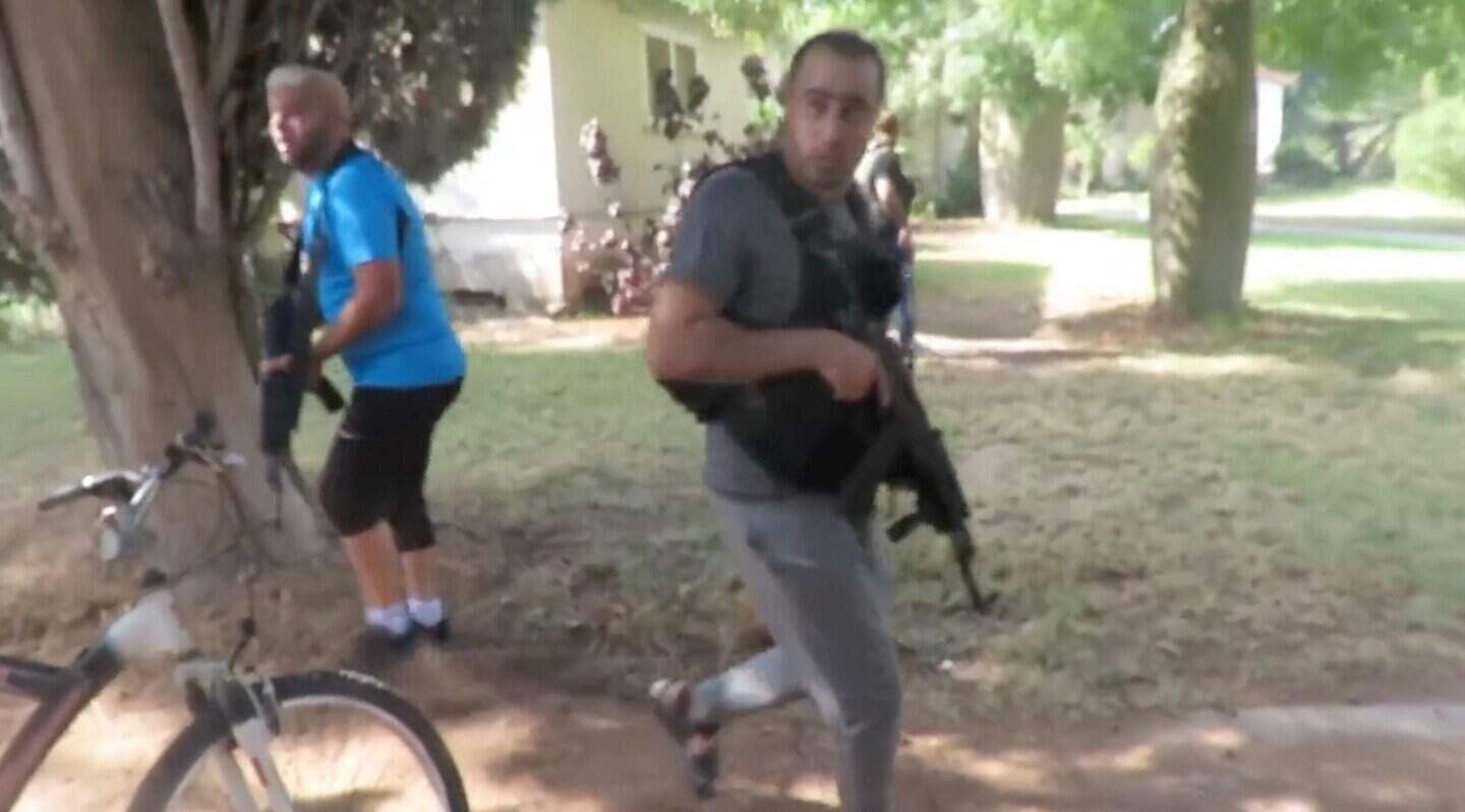 Hamas-terroristen in Israël op 7 oktober 2023.
