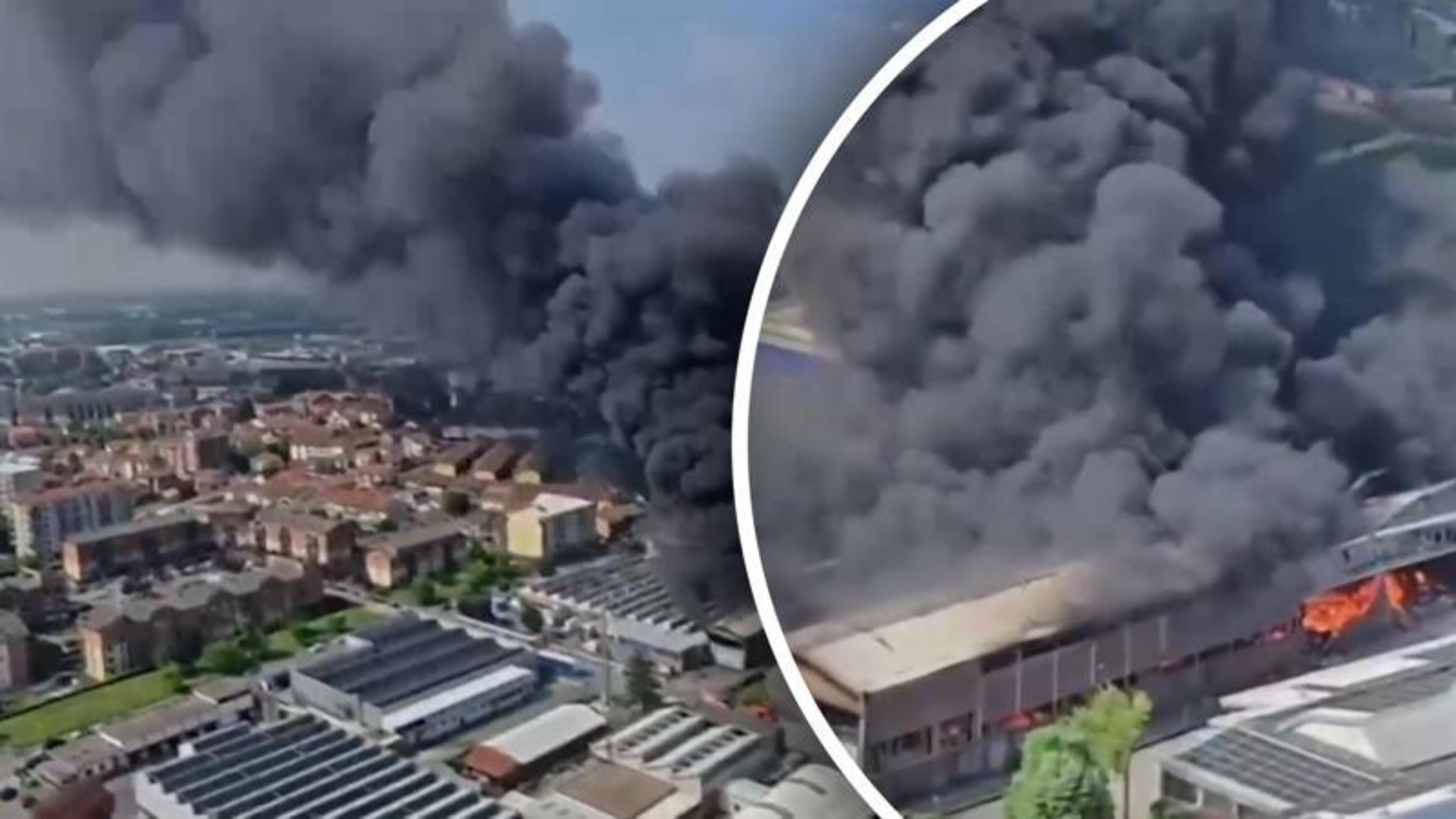 Enorme rookwolken bij transportbedrijf na brand