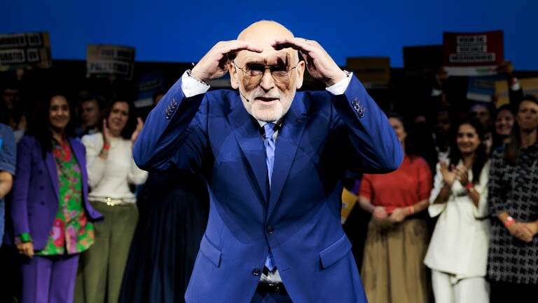 GL/PvdA-leider Frans Timmermans op het partijcongres in Rotterdam