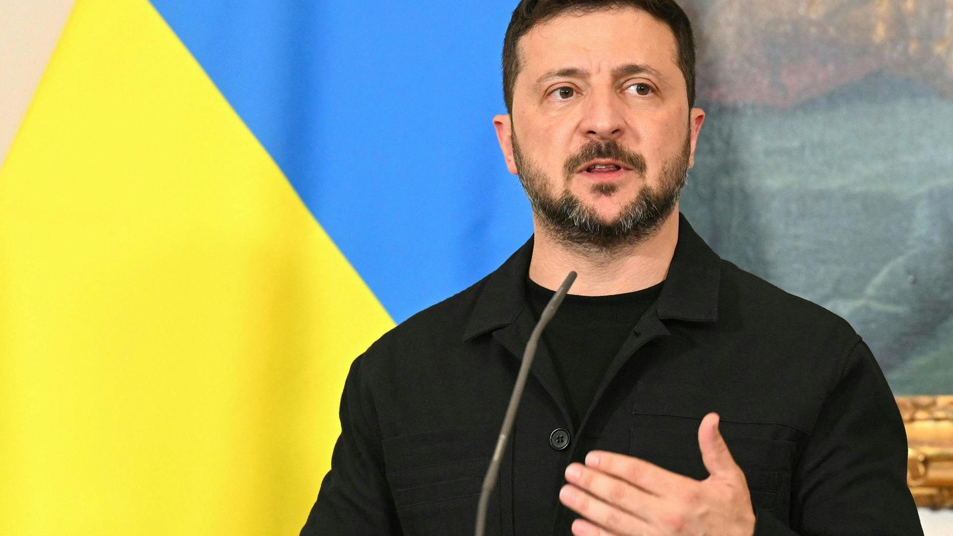 De Oekraïense president Volodimir Zelenski.