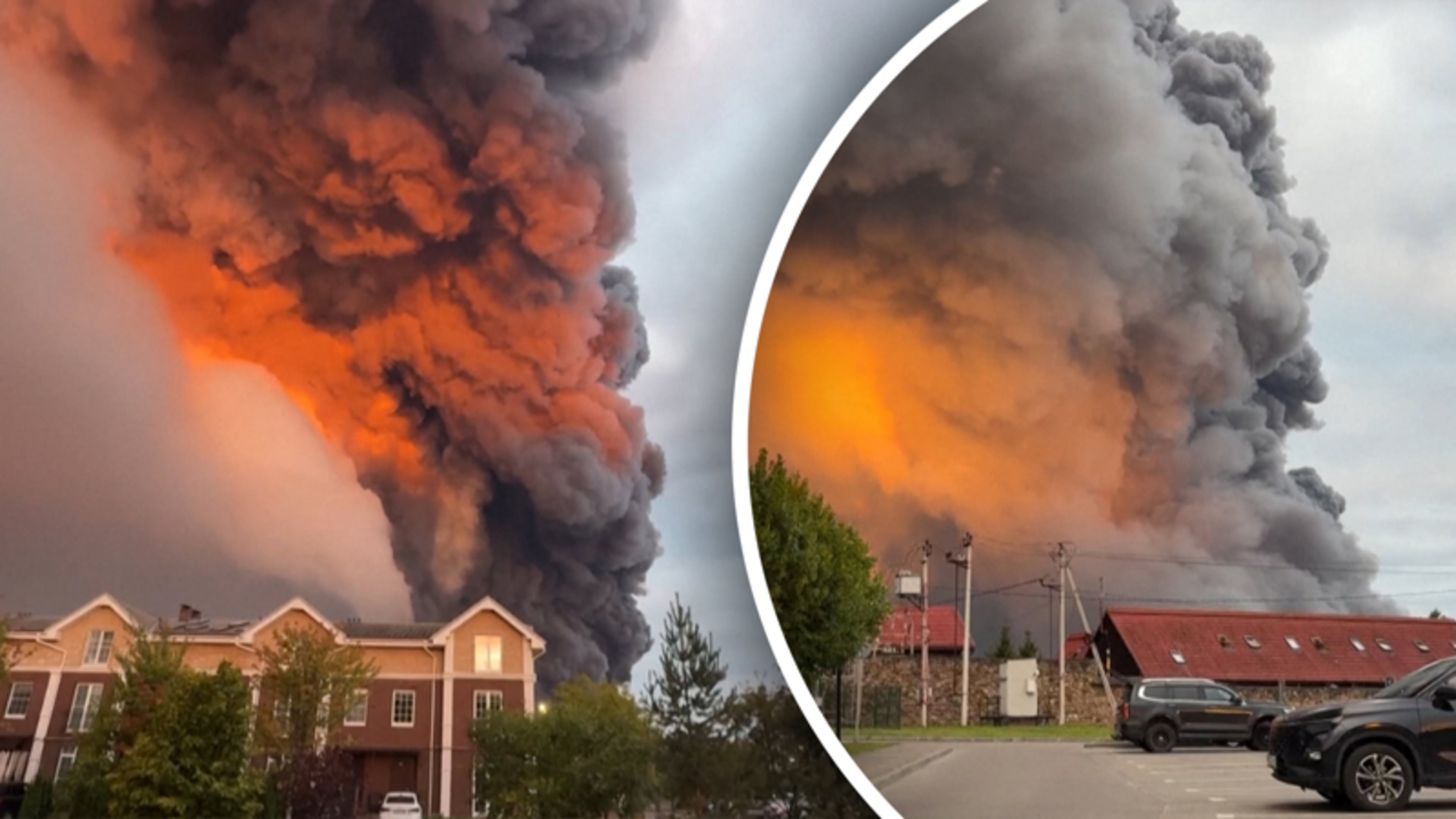 Enorme rookwolken bij Moskou na massale Oekraïense droneaanval