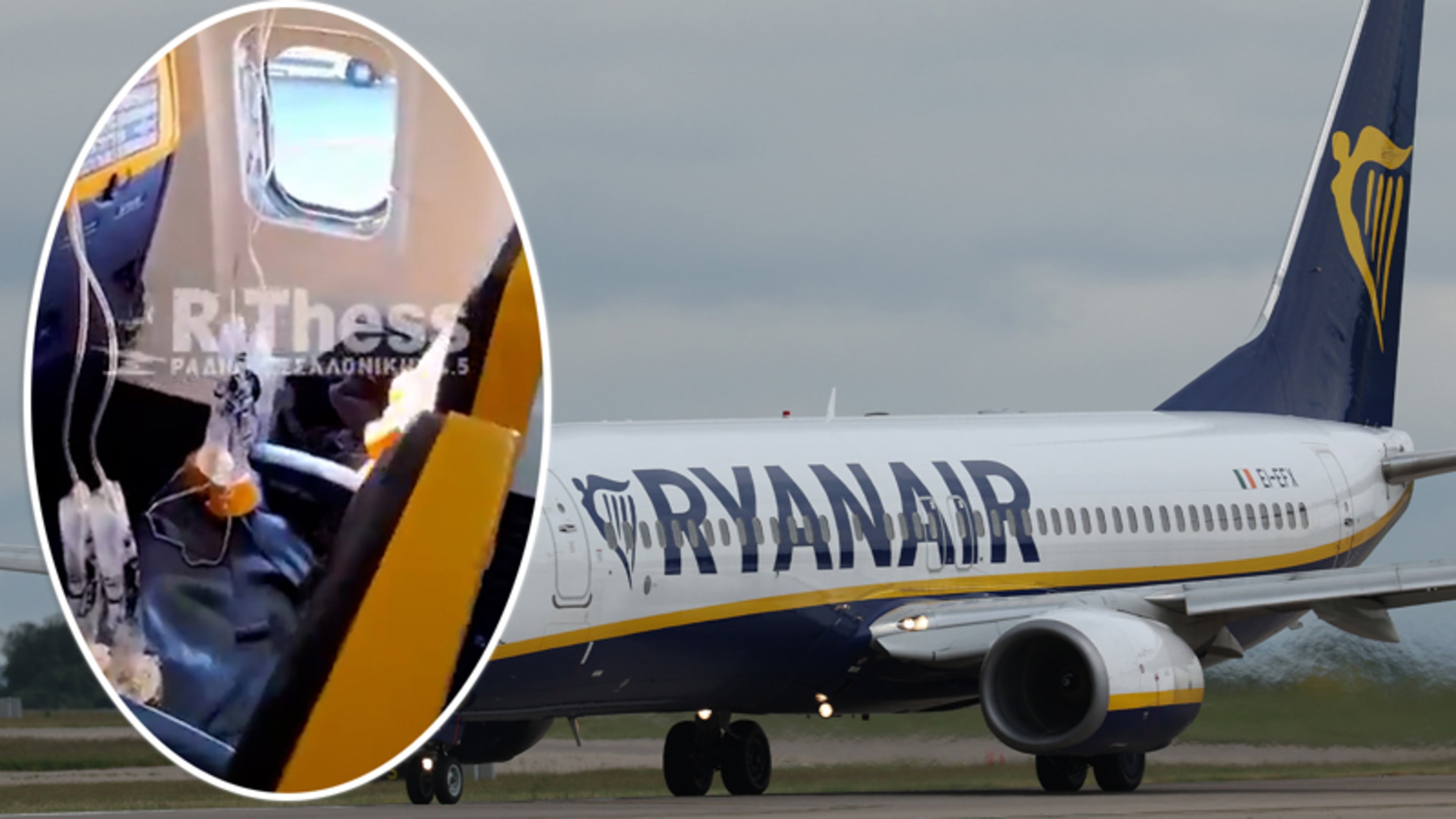 Passagier deels uit vliegtuig gezogen na breuk in raam van Ryanair-toestel