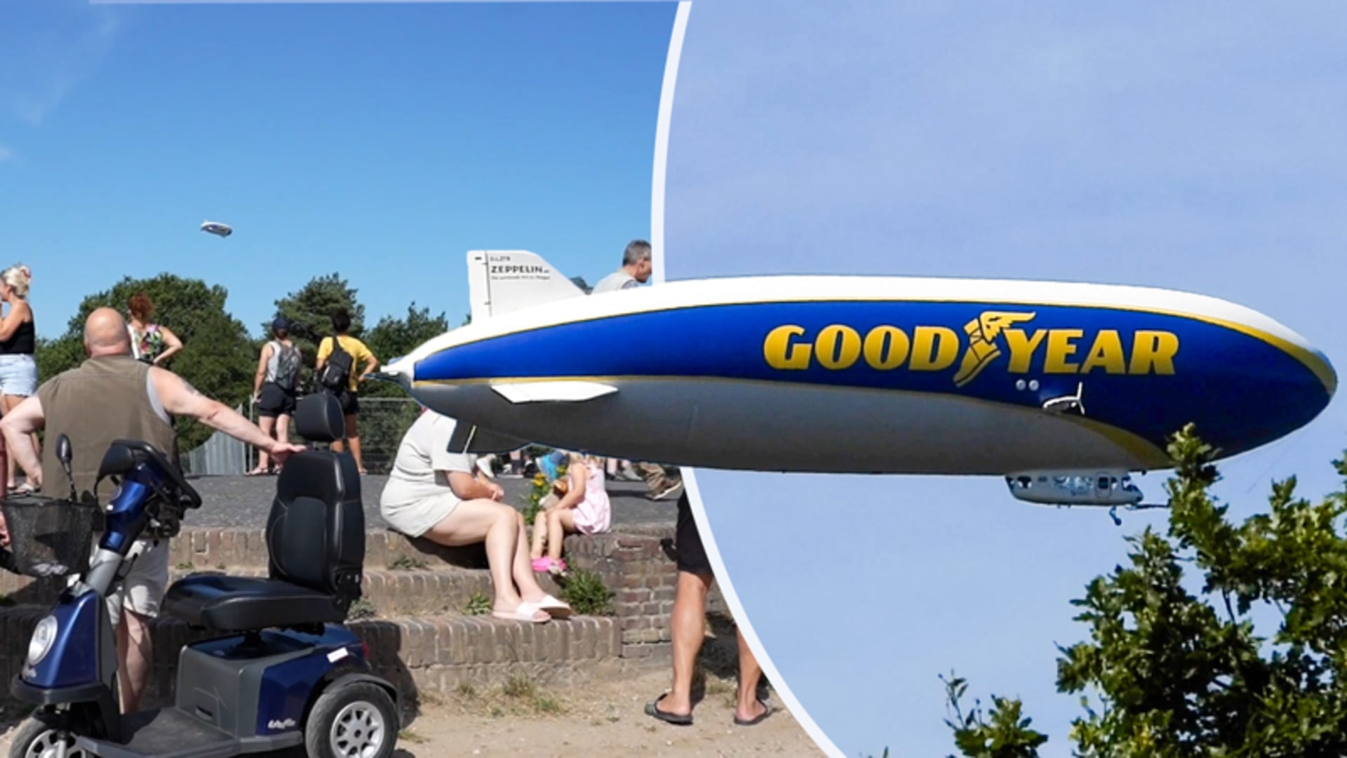 Remarkable sight: German zeppelin flies low over the Veluwe