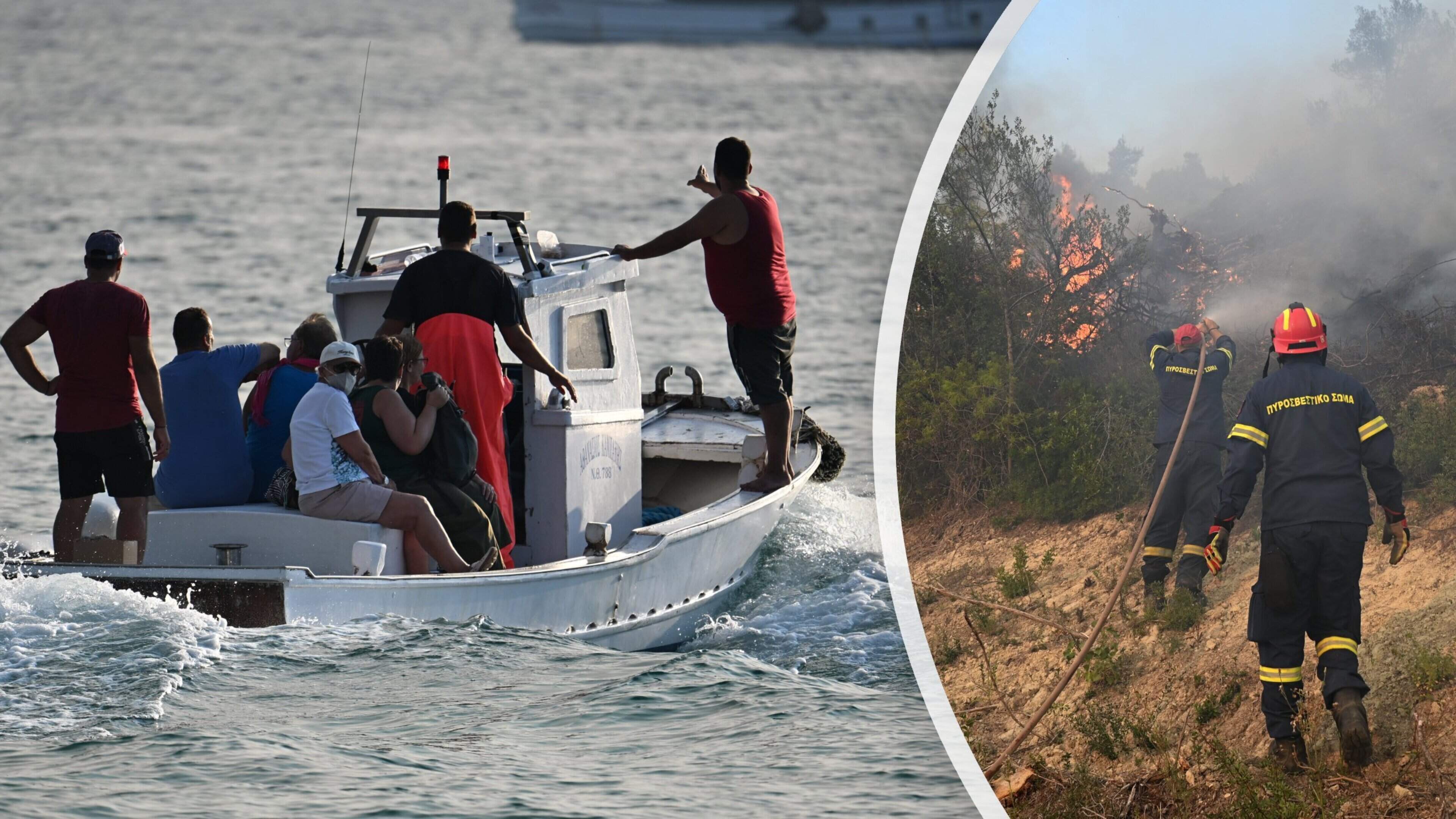 LIVE | Tientallen toeristen per boot geëvacueerd uit Grieks resort om snel verspreidende natuurbrand