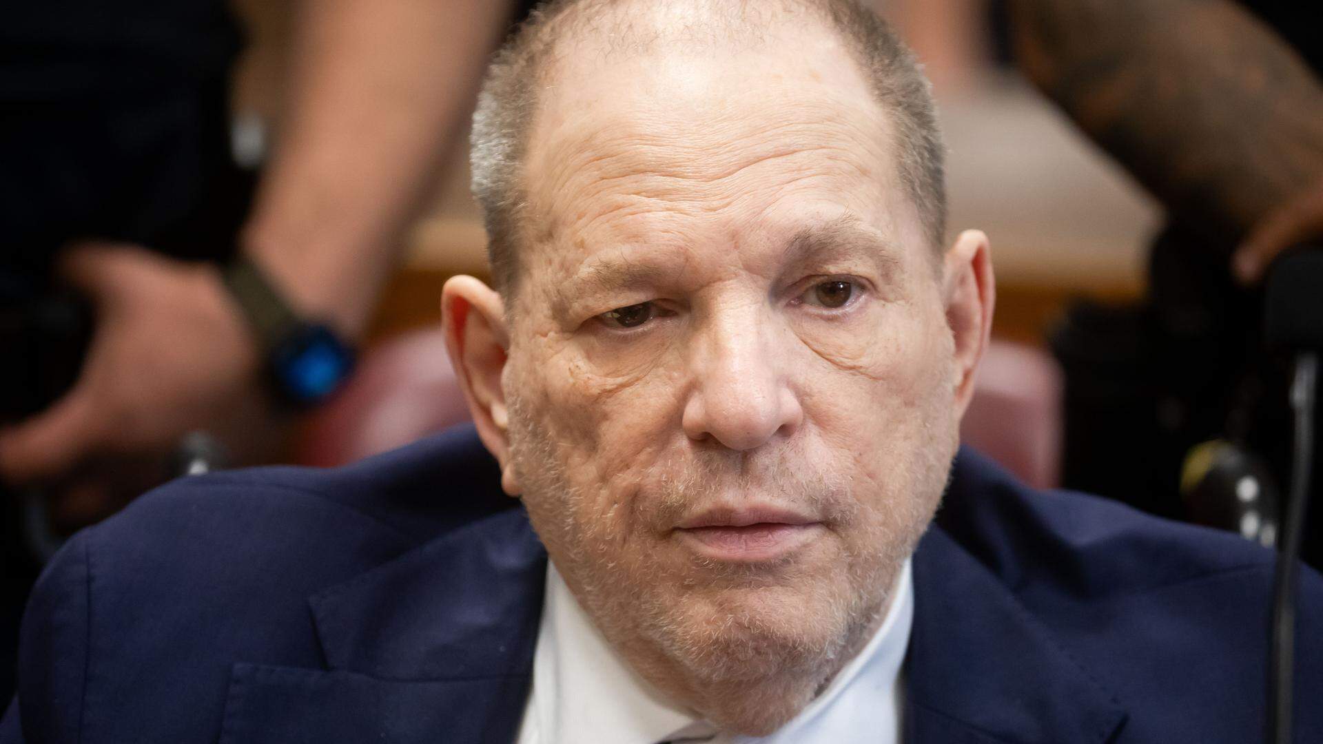 Former film producer Harvey Weinstein appears in court for his retrial as the jury deliberates at Manhattan Criminal Court on June 10, 2025 in New York City. Harvey Weinstein faces a retrial on rape and sex assault charges for which a previous 2017 conviction was overturned by an appeals court that ruled the way witnesses were handled was unlawful. (Photo by Michael Nagle-Pool/Getty Images)