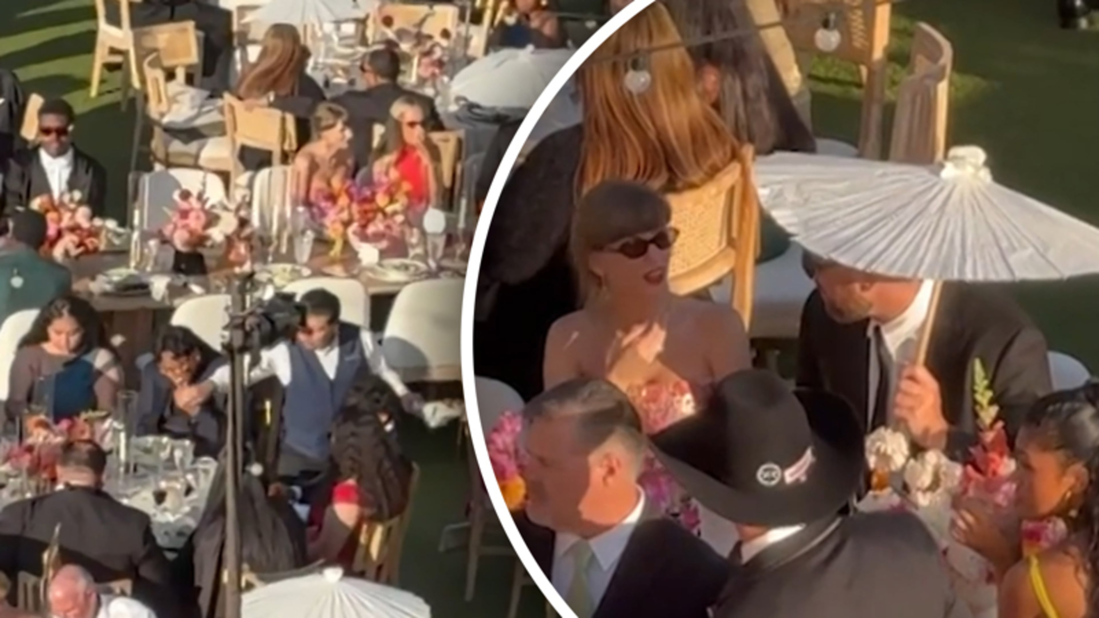 Stiekem gefilmd: pasgetrouwde Taylor Swift en Travis Kelce gespot op bruiloft