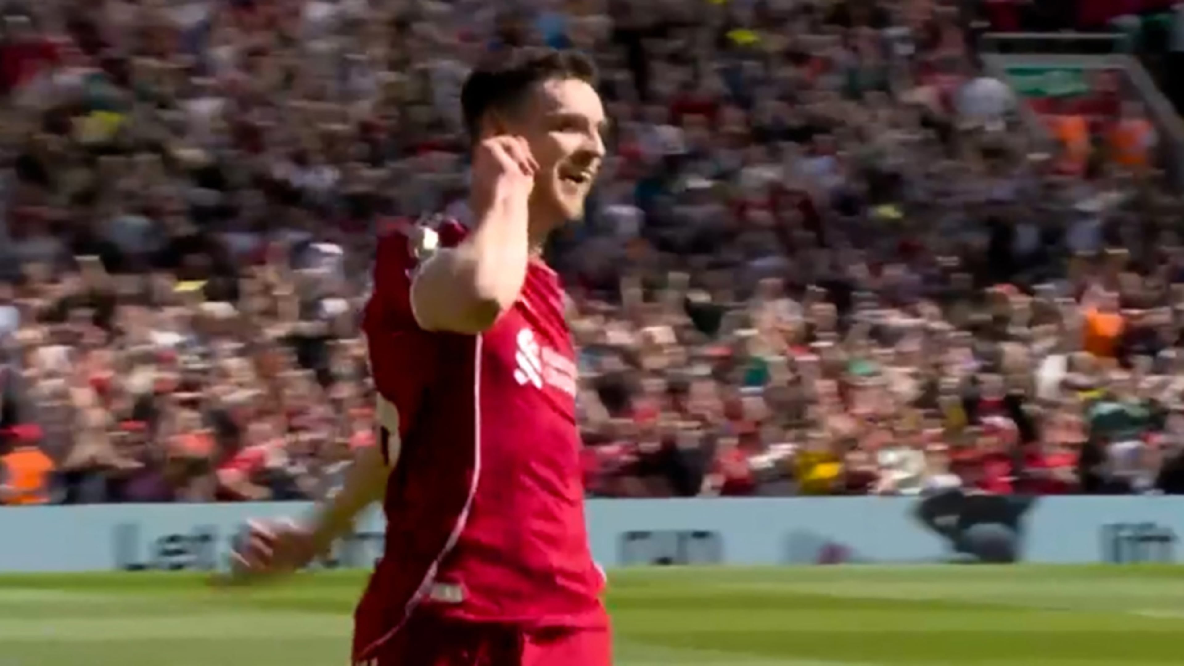 Andy Robertson zet Liverpool op 2-0 tegen Crystal Palace