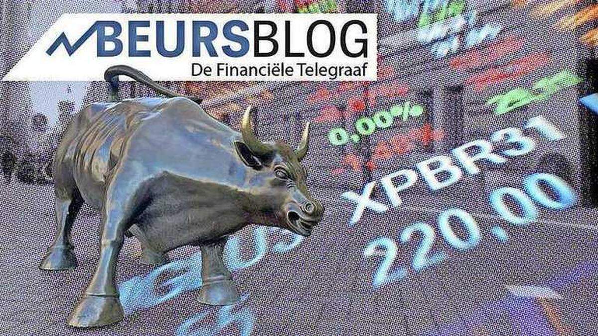 AEX duikt dieper in het rood, Wall Street licht hoger