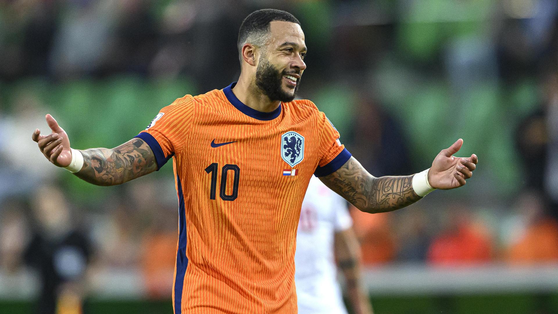 GRONINGEN - Memphis Depay of Netherlands tijdens de WK-kwalificatiewedstrijd tussen Nederland en Malta in het Euroborg stadion op 10 juni 2025 in Groningen, Nederlands. ANP COR LASKER