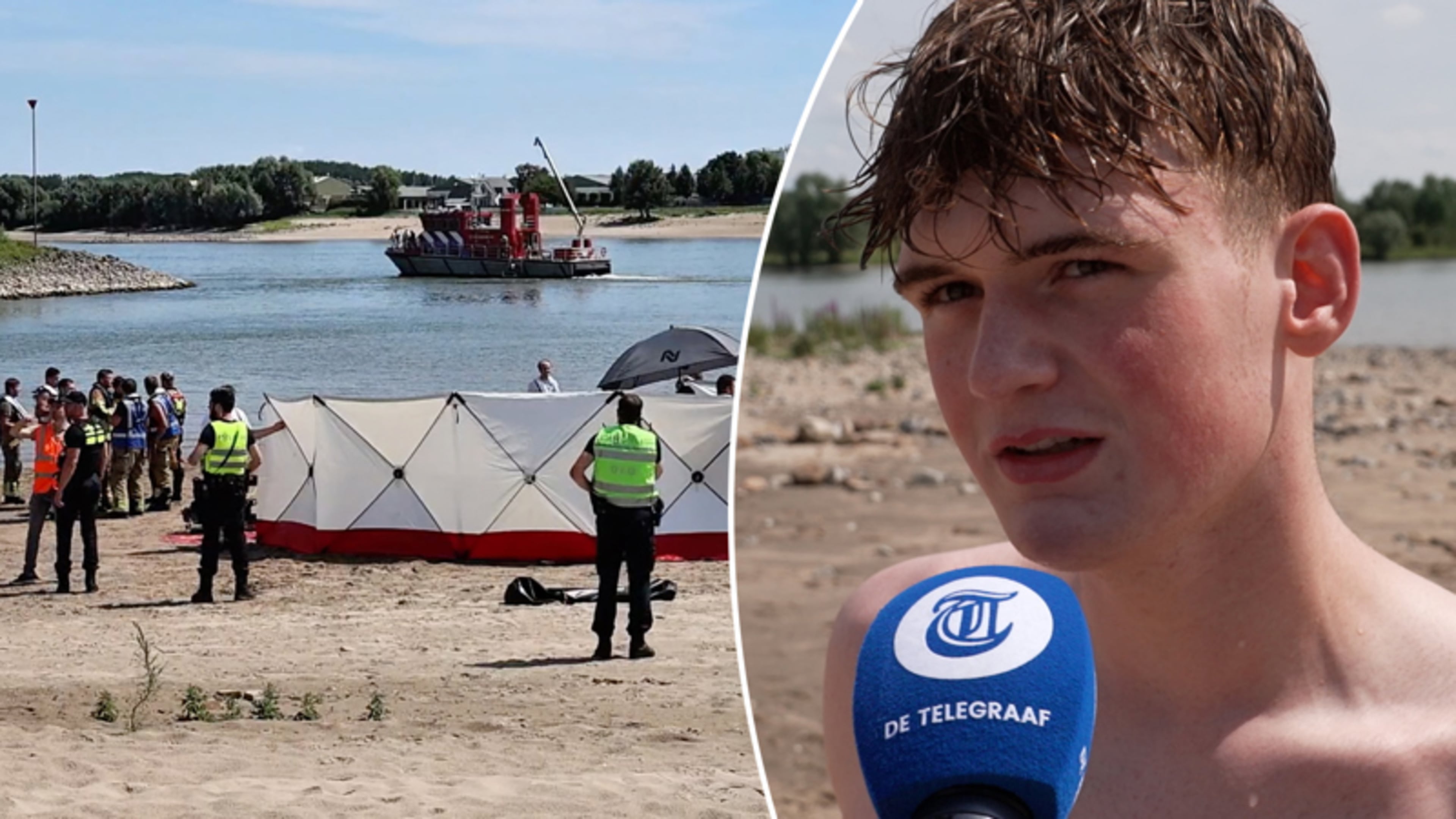 Zwemmer na tragische verdrinking in Waal: ‘Je wordt meegetrokken’