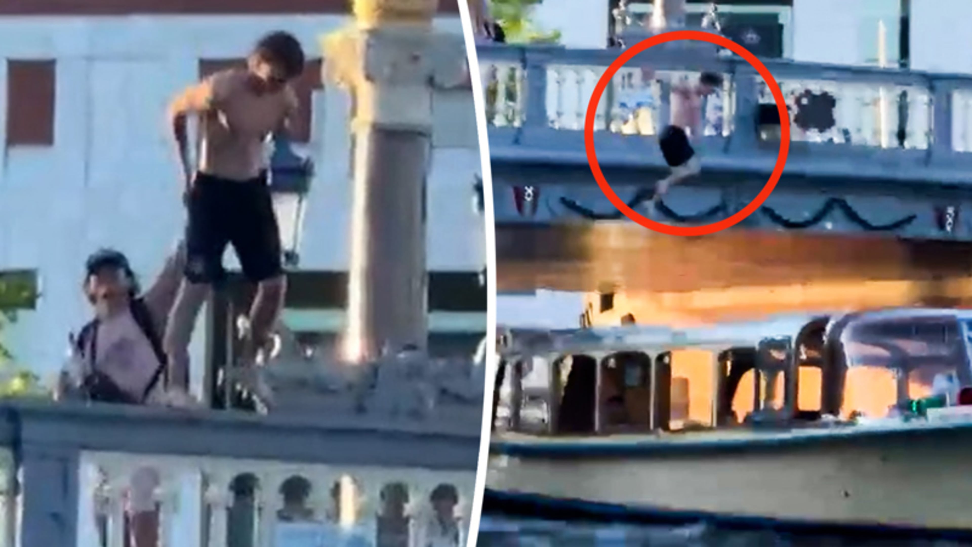 Jongen krijgt duw en valt op rondvaartboot in Amsterdam