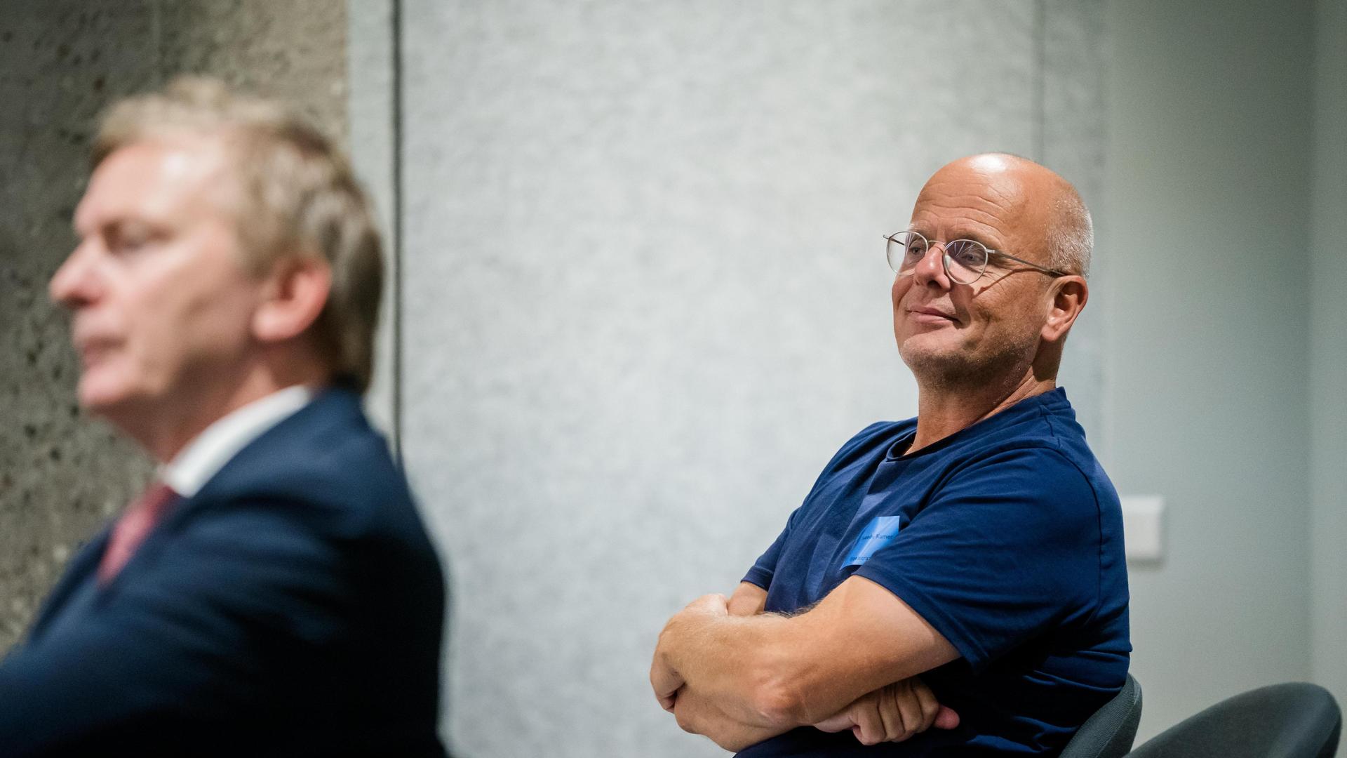 Activist Huig Plug die werd verdacht van doxing, maar uiteindelijk werd vrijgesproken