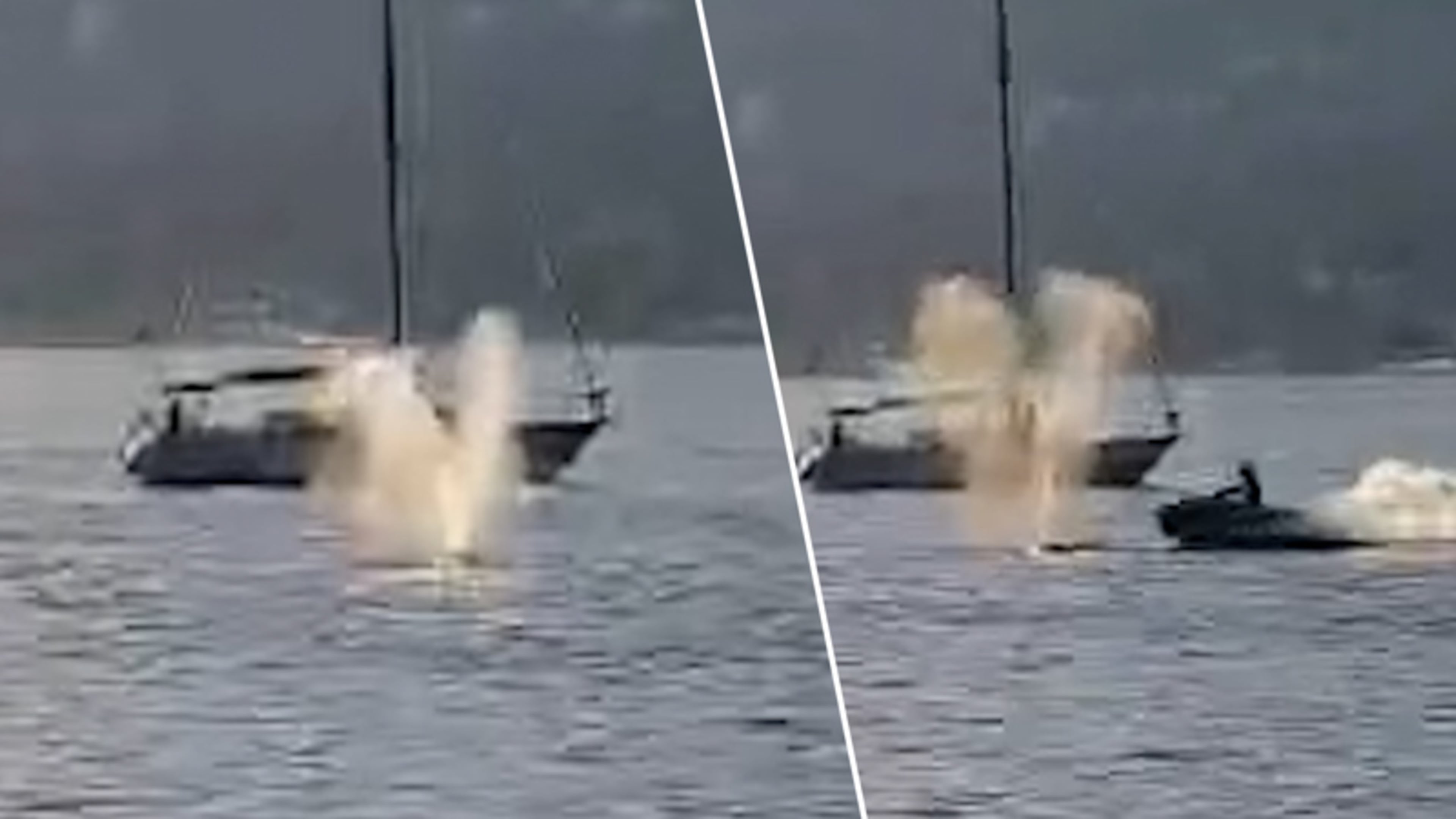 Man wordt gelanceerd na aanvaring met walvis