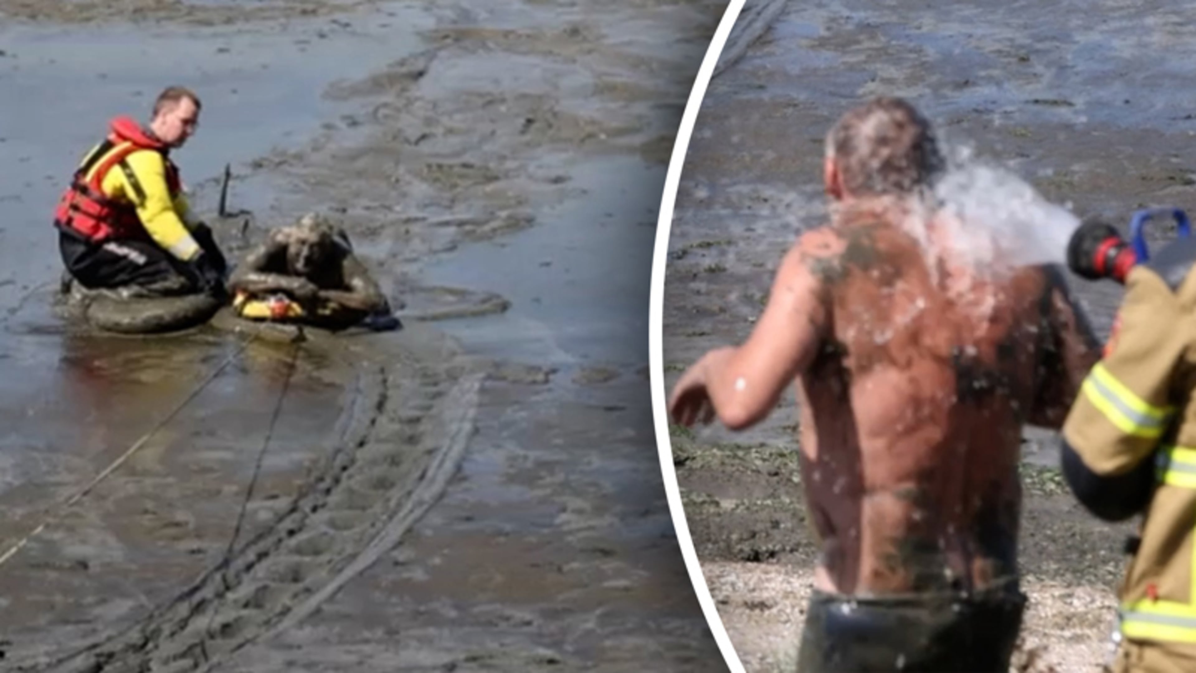 Levensgevaarlijk: man uit slik Waddenzee bij Harlingen gehaald