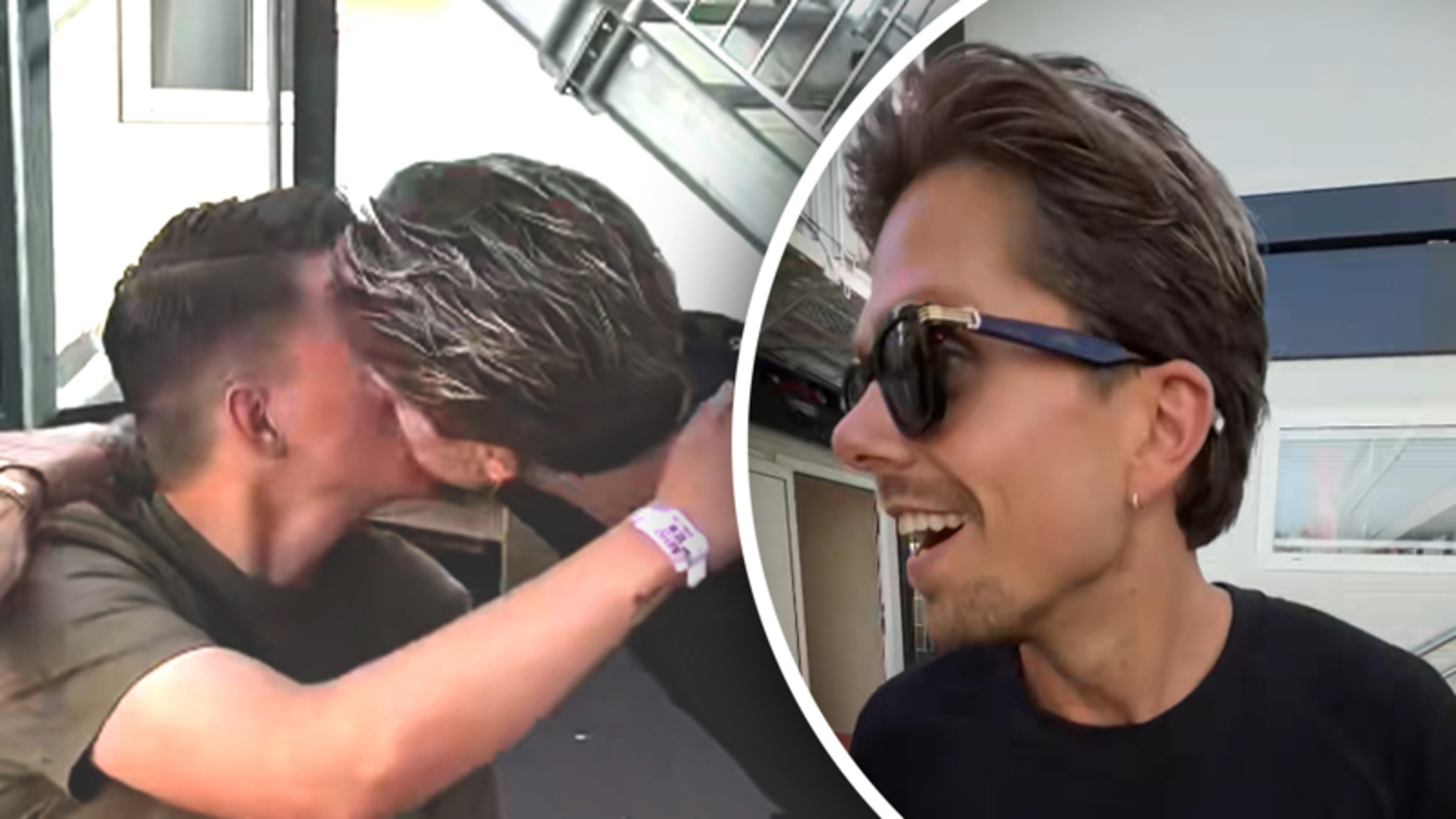 André Hazes pakt collega’s onverwacht vol op de mond: ‘Je durft wel hè?!’