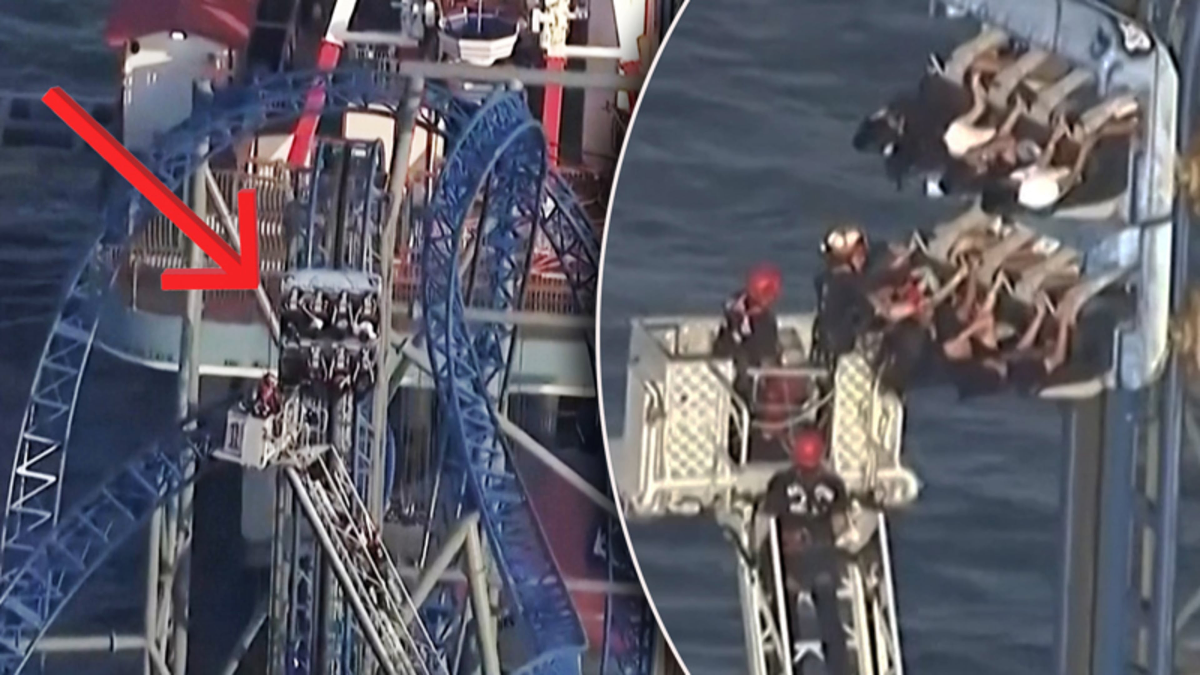 Doodeng! Inzittenden vast op 30 meter hoogte na defecte achtbaan