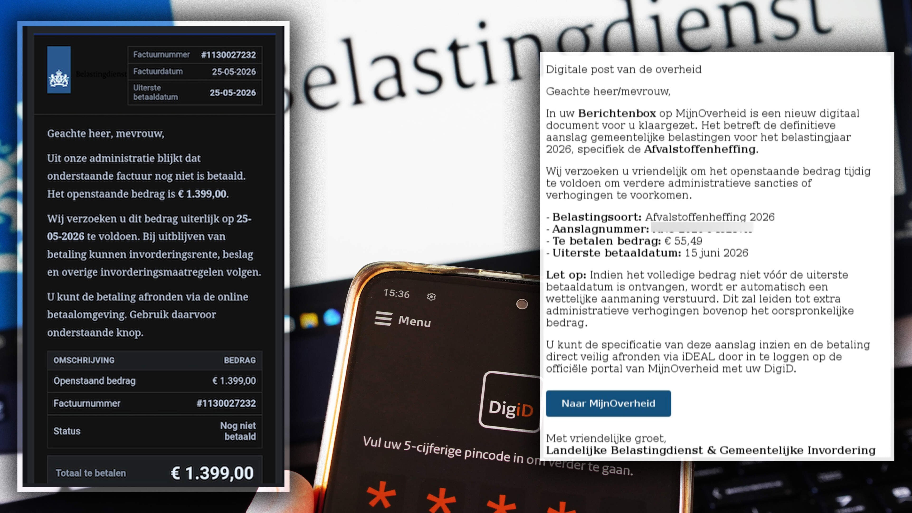 Fraude met overtuigende mails Belastingdienst maak