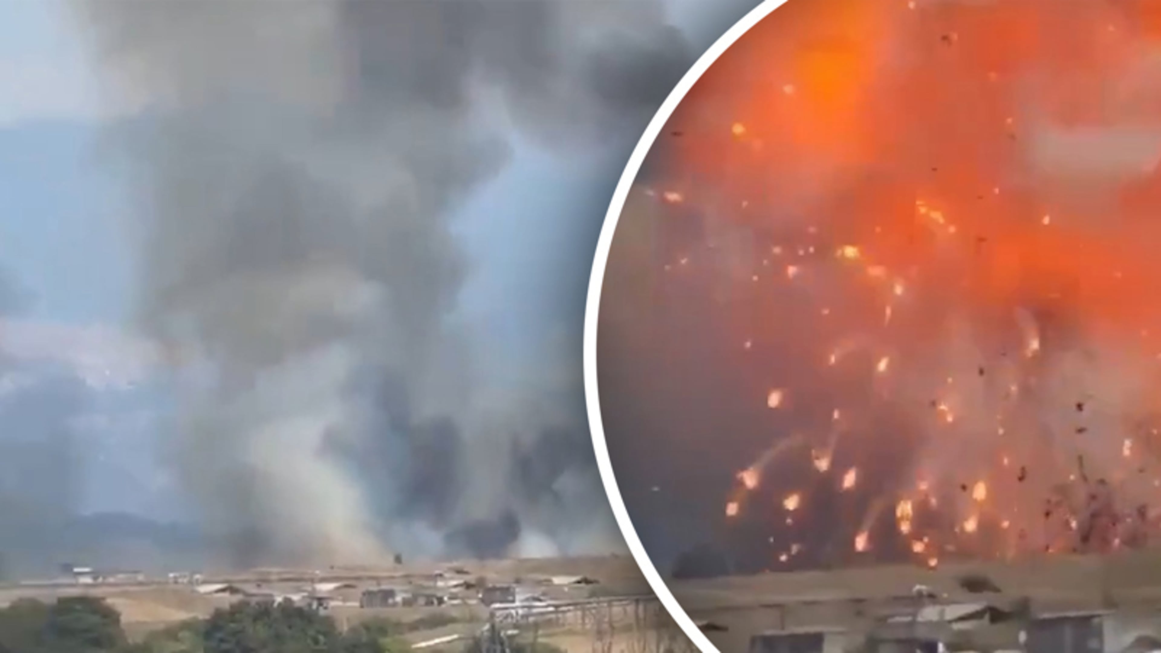 Munitiefabriek in Italië explodeert en vliegt in brand