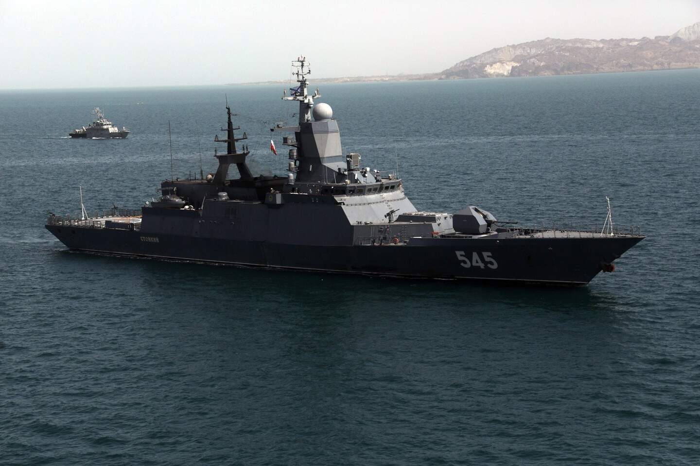 Rusland deed vorige maand mee aan een maritieme militaire oefening die door Iran was georganiseerd. Slechts één Russisch schip werd afgevaardigd, het korvet Stoikiy.