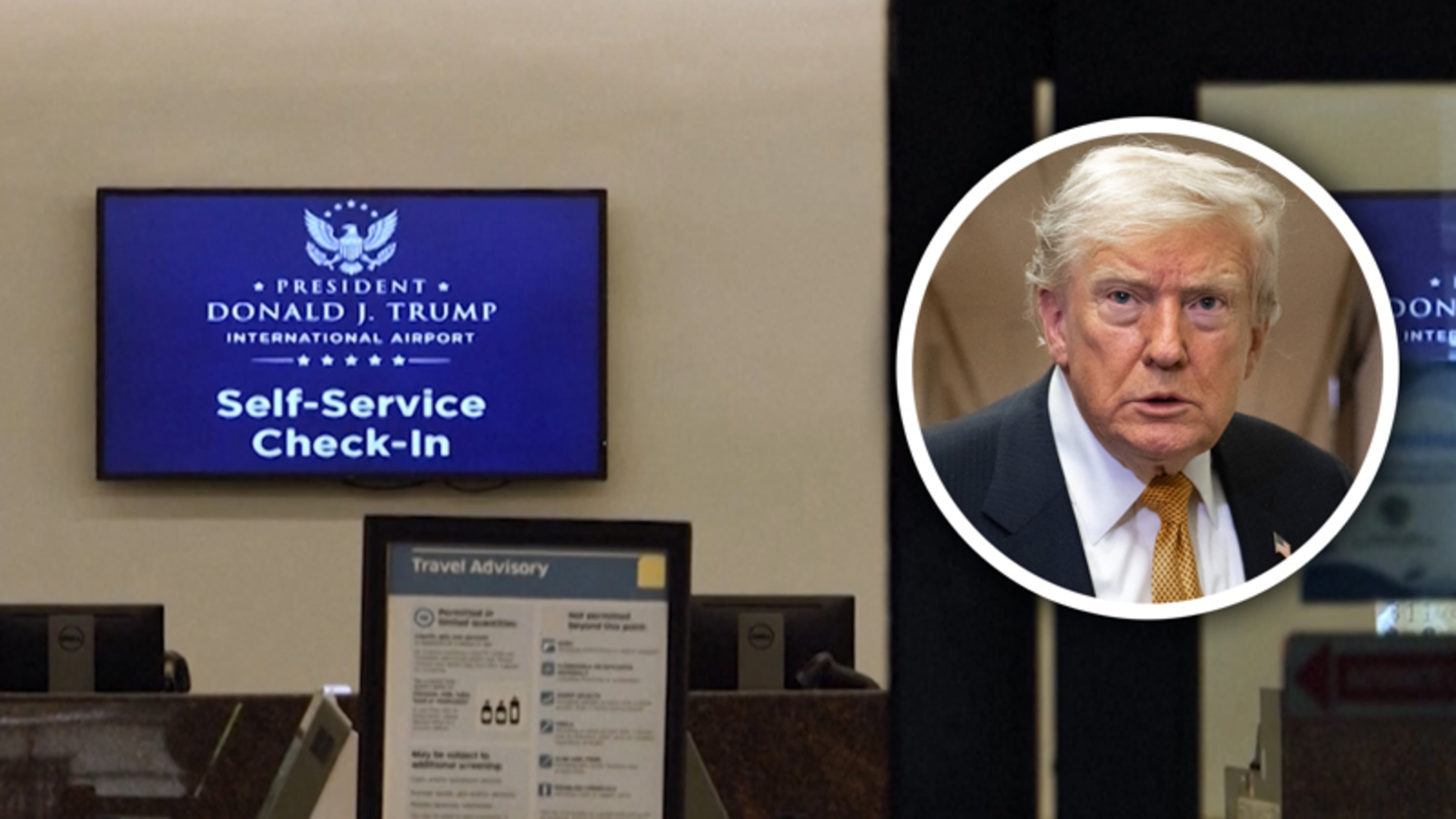 Eerste beelden: vliegveld Palm Beach officieel vernoemd naar Donald Trump