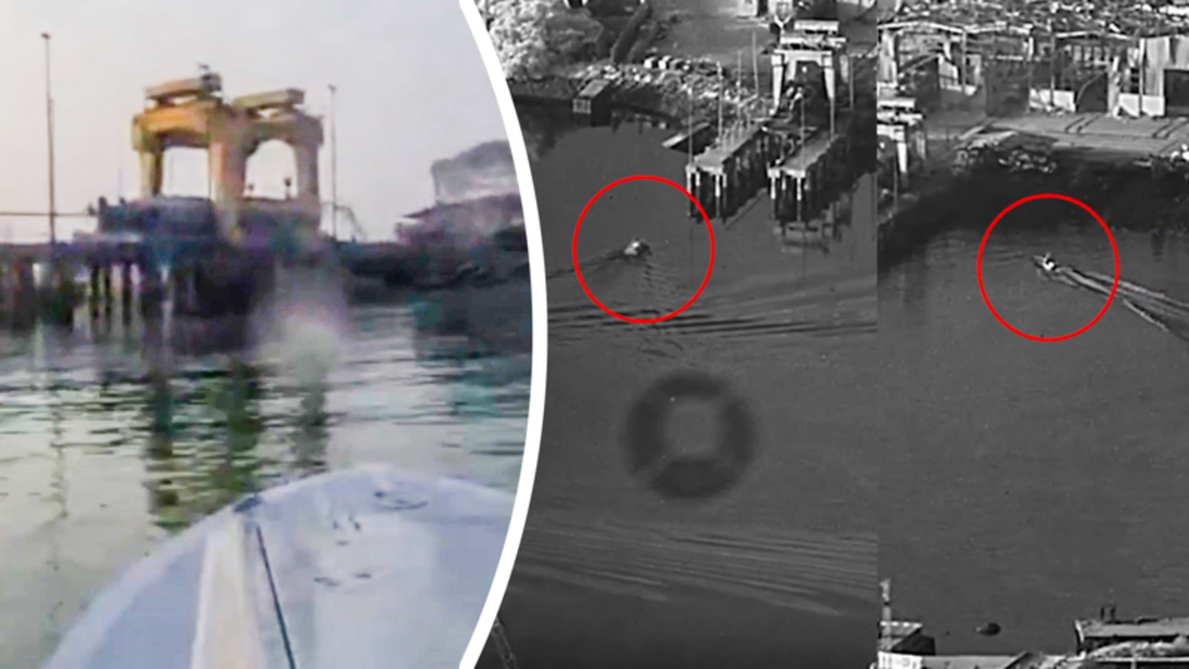 Unieke beelden: VS zet onbemande drones op het water in bij aanval op Iraanse marinebasis