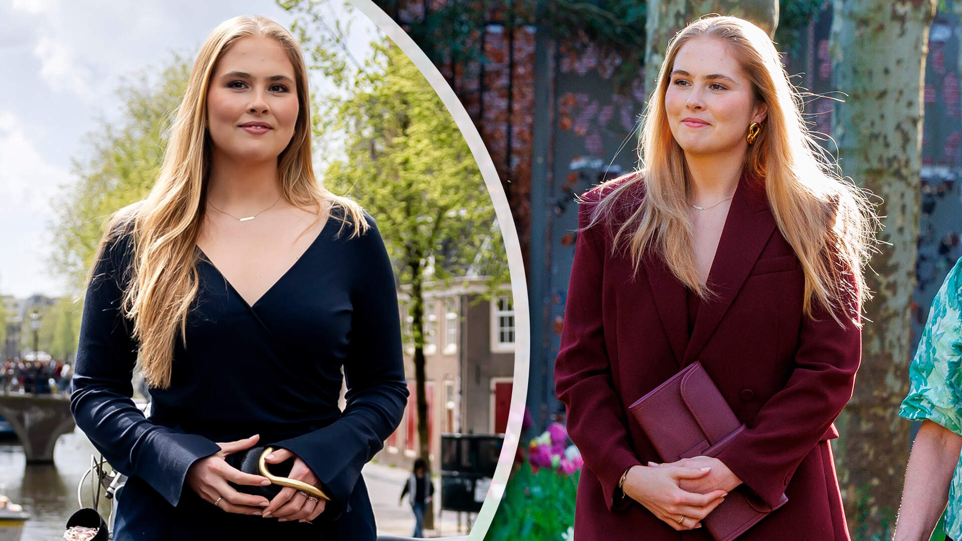 Amalia in Amsterdam: 'Blikvanger is mini-clutch met goudkleurig handvat  maar grote vraag blijft wat er naamketting staat' | De Telegraaf