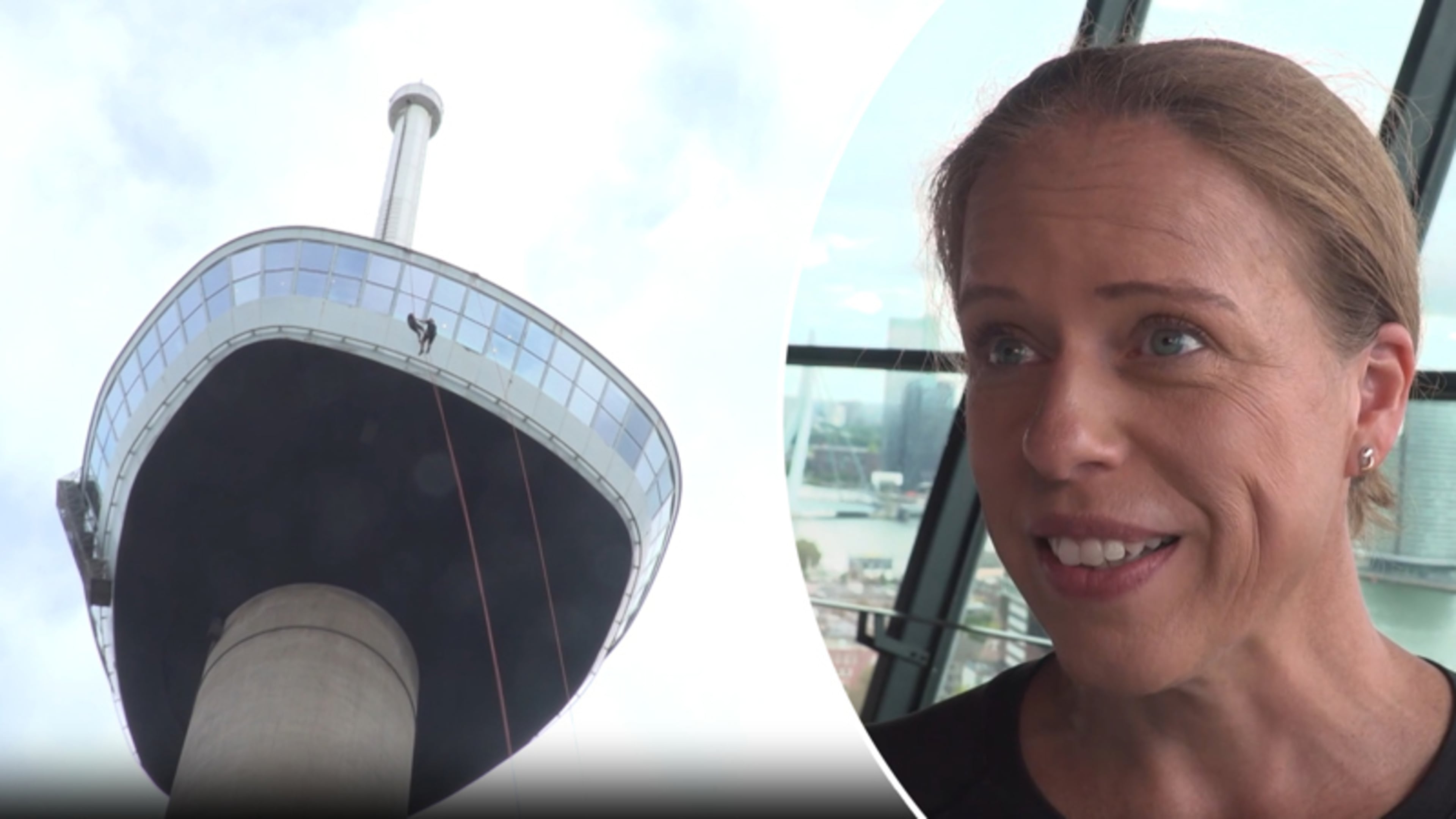 Carole Schouten na abseiltocht Euromast: ‘Rob Jetten gaat volgen’