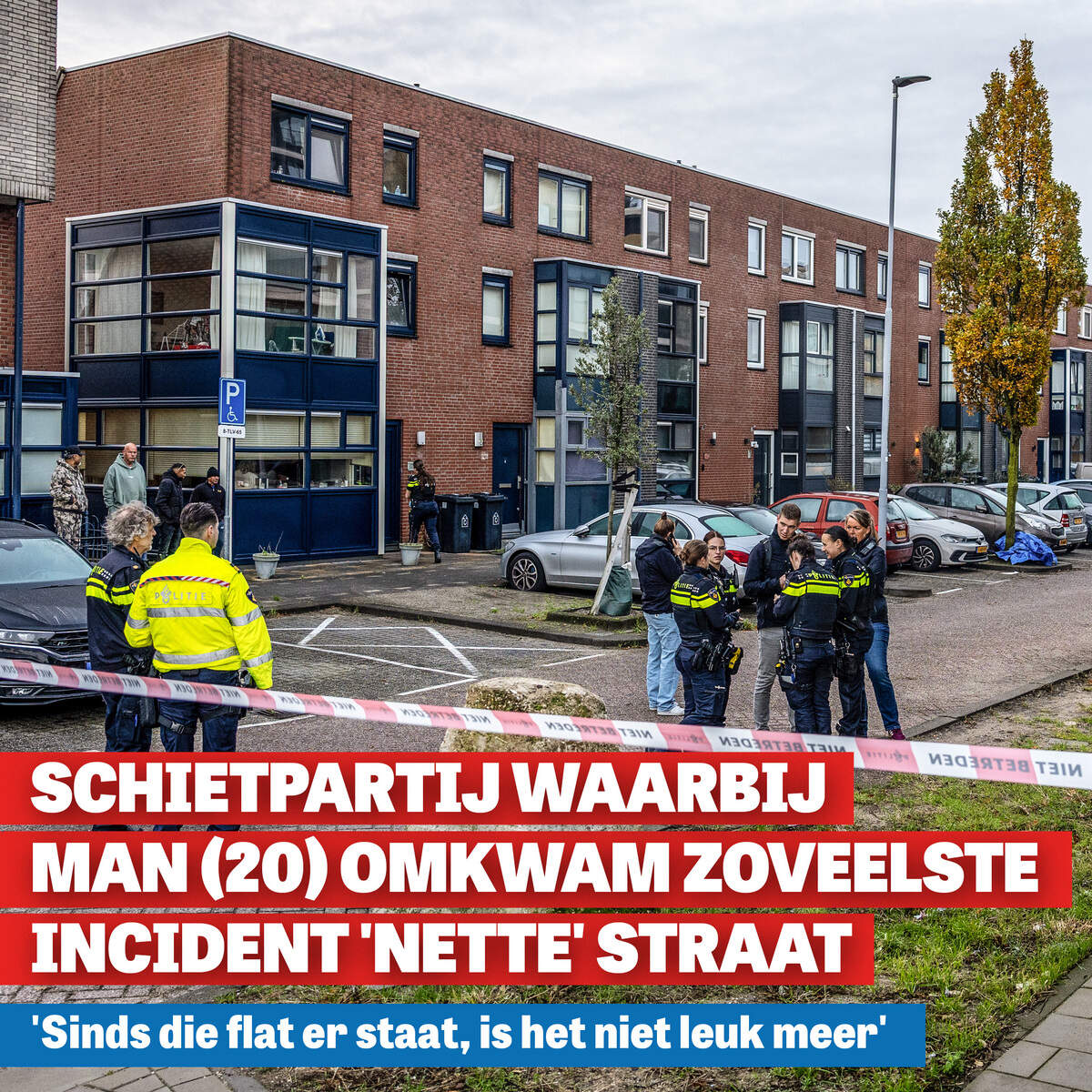 Dodelijke schietpartij nieuwste incident in ’nette’ Rotterdamse straat: ’Sinds die flat er staat, is het hier niet leuk meer’
