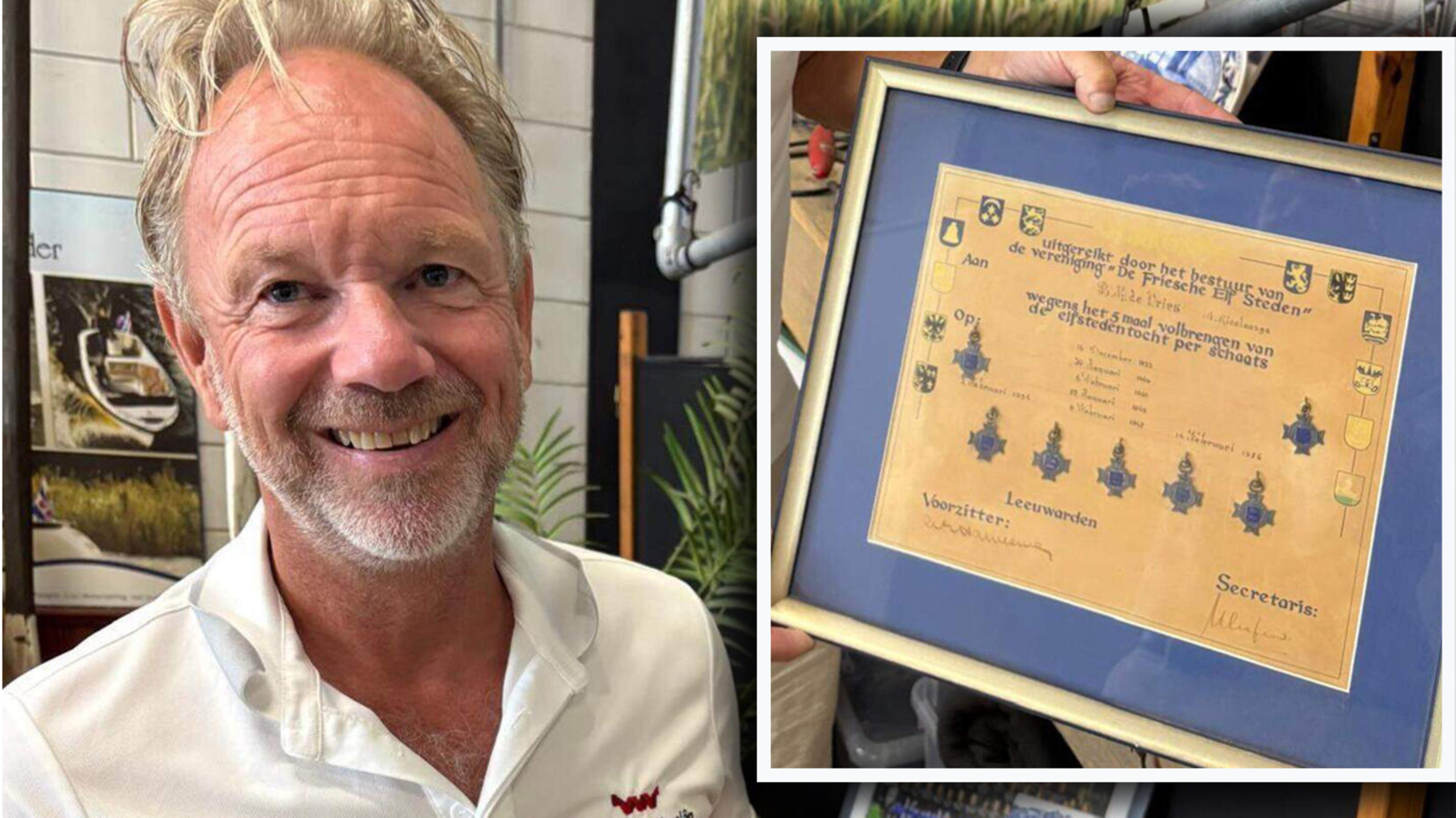 Bauke Jonkman Treasures Seven Elfstedentocht Medals Belonging to Grandfather Bauke de Vries