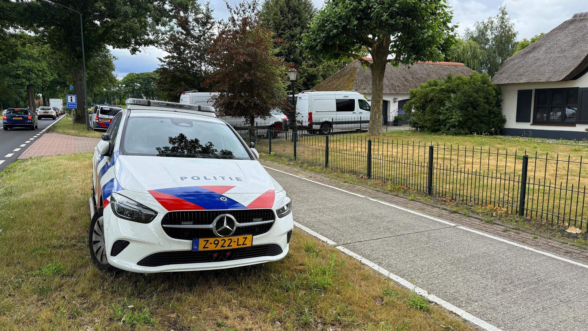 De politie ter plaatse. 