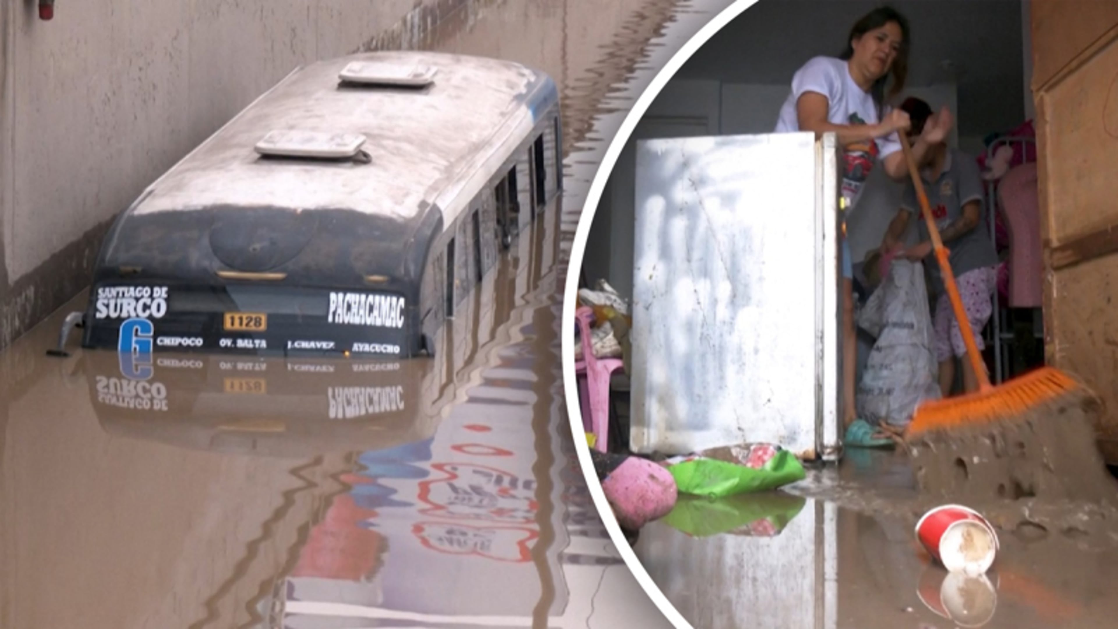 Zware regenbuien zetten huizen onder water in Peru