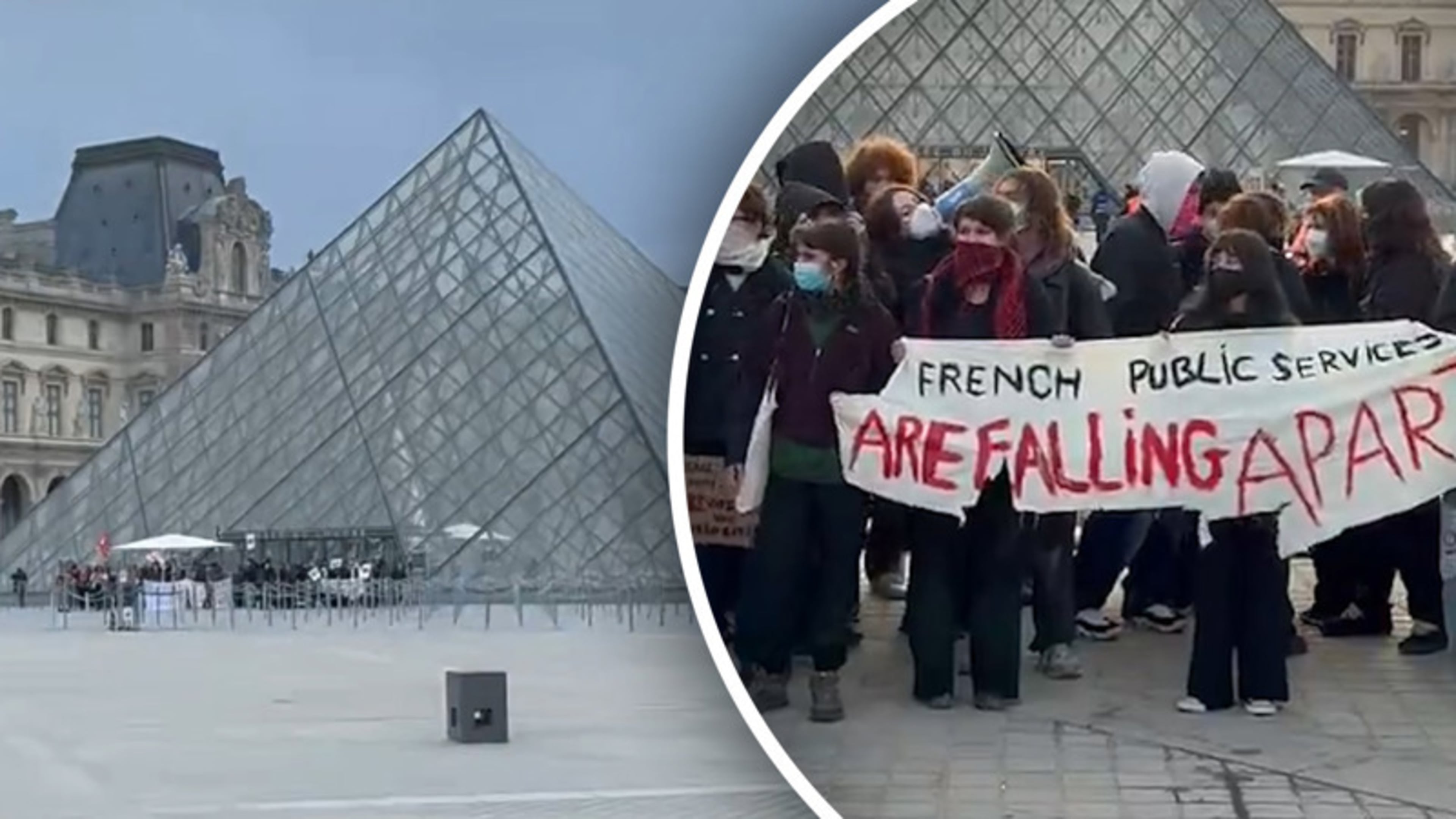 Studentenprotest houdt Louvre dicht: lange rij toeristen buiten