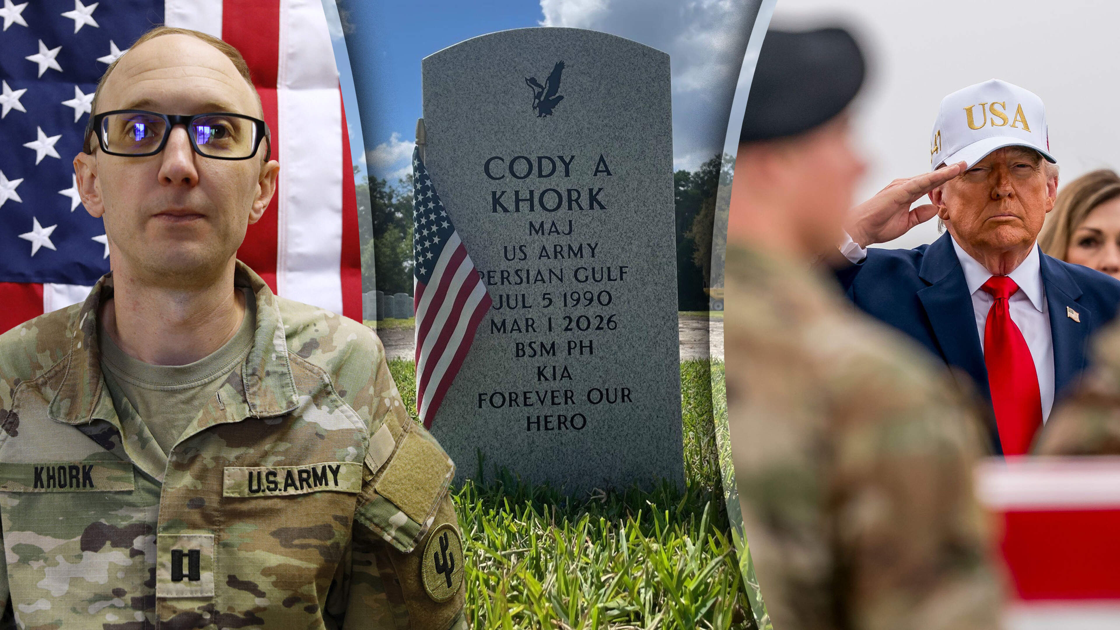 Majoor Cody Khork (35) sneuvelde in strijd tegen Iran, toch blijft zijn Amerikaanse geboortedorp Donald Trump trouw