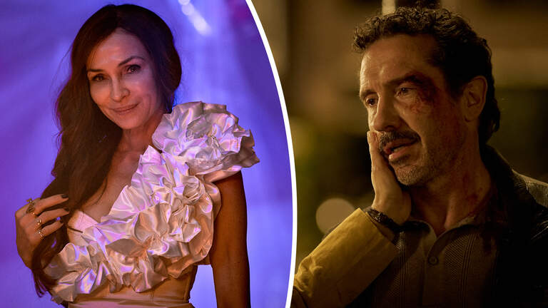 Famke Janssen (l) maakt indruk in haar eerste grote Nederlandstalige productie, waarin ze in een vechtscheiding ligt met Jacob Derwig.