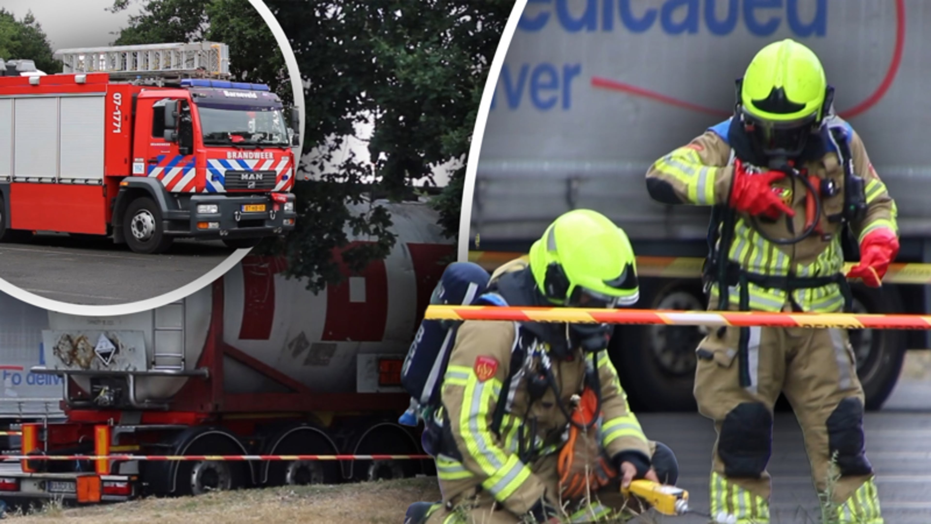 A1 tijdelijk afgesloten door lekkende vrachtwagen met gevaarlijke stoffen