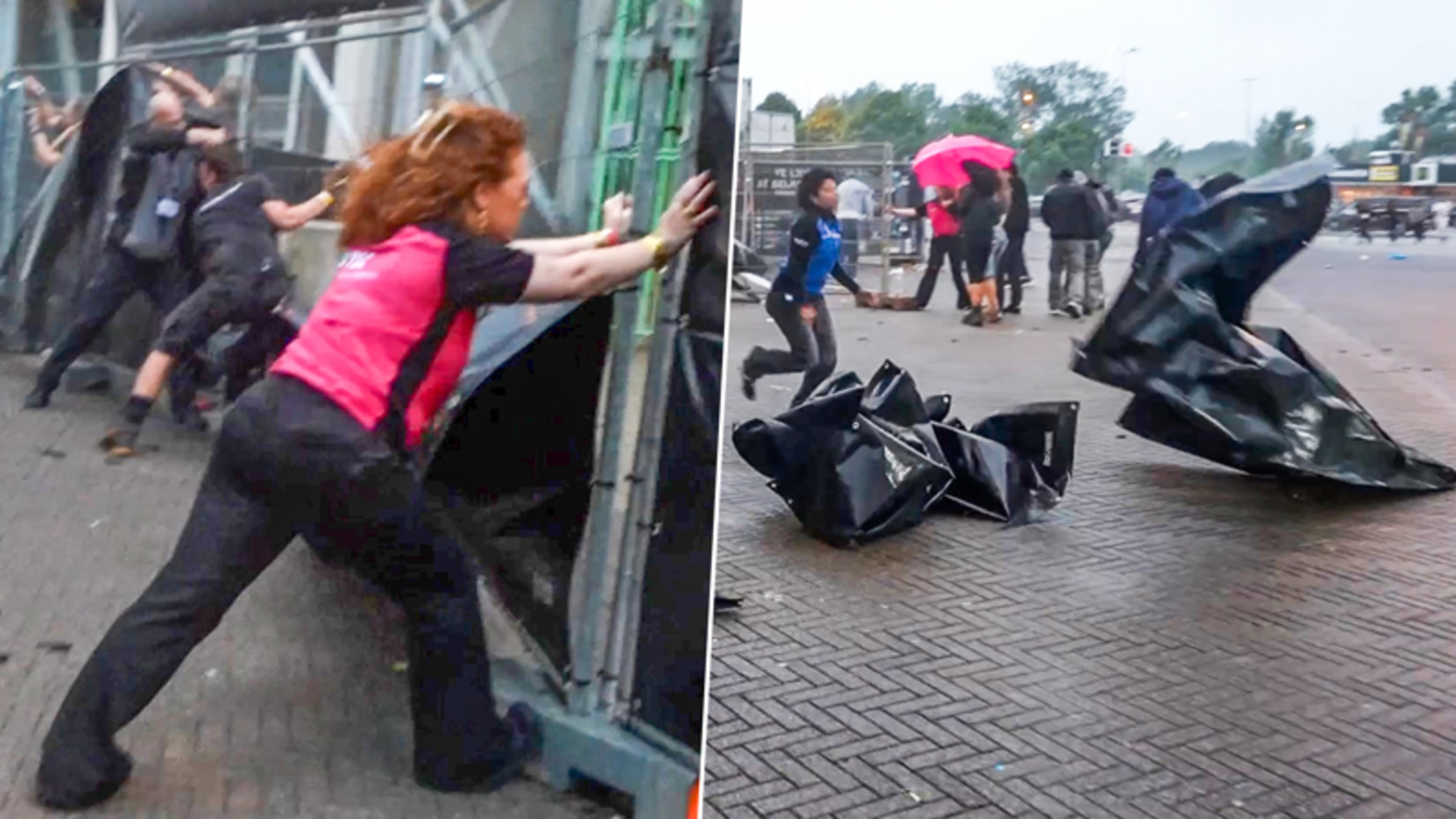 Noodweer boven GelreDome: festivaldoeken met spoed verwijder