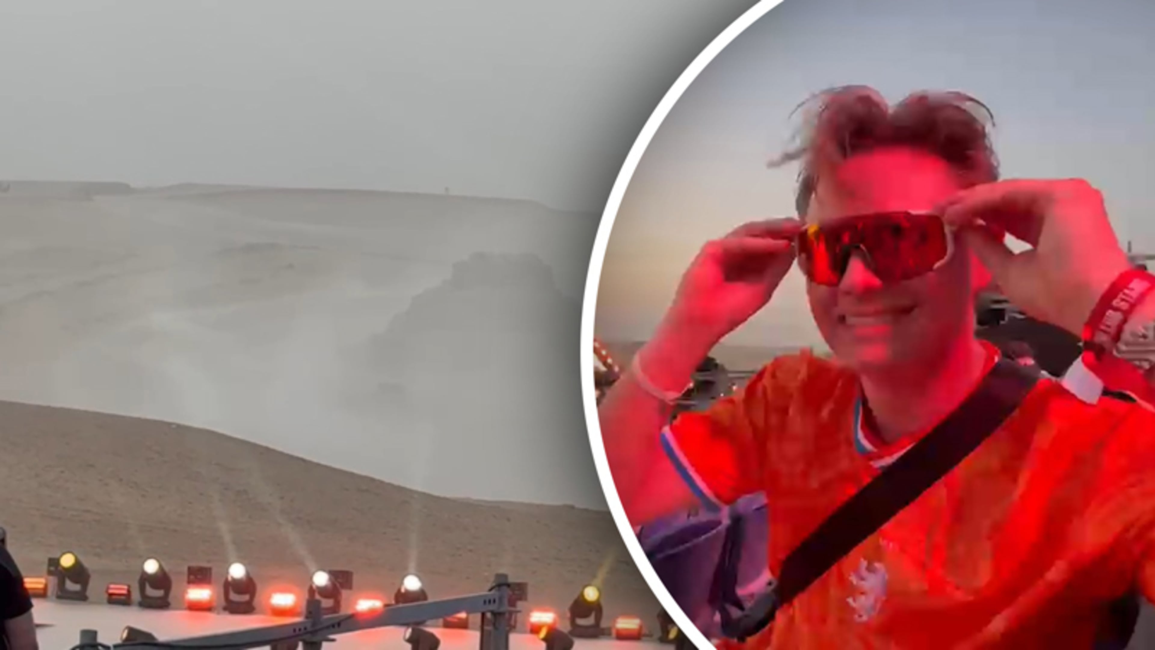 Zandstorm raast over boksarena Rico Verhoeven: ‘We deden allemaal onze zonnebril op’